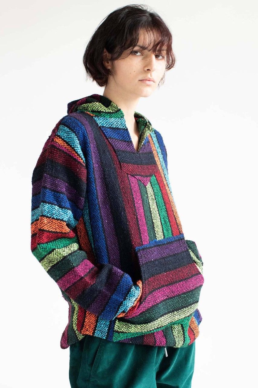 Mexican Threads Vtg Vel-Mex 90s Mexican Baja “Drug Rug” Multicolors Hoodie Size US XL / EU 56 / 4 - 20 Thumbnail