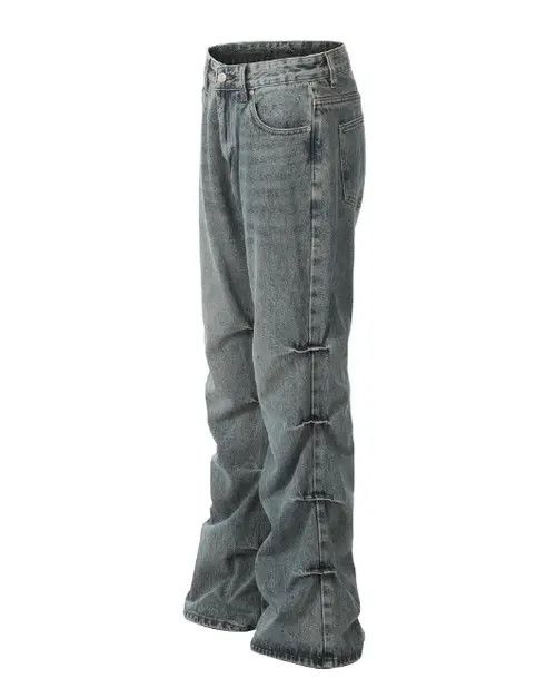 Japanese Brand × Jean Fashionable street washed loose men's flared jeans Size US 32 / EU 48 - 2 Thumbnail