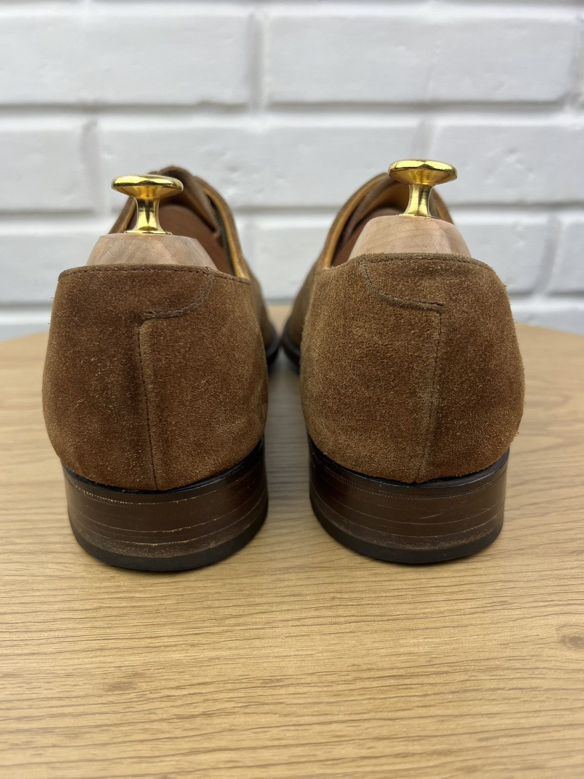 Loake LOAKE Derby Suede Shoes Lace Up Handmade in England Brown Size US 12 / EU 45 - 7 Thumbnail
