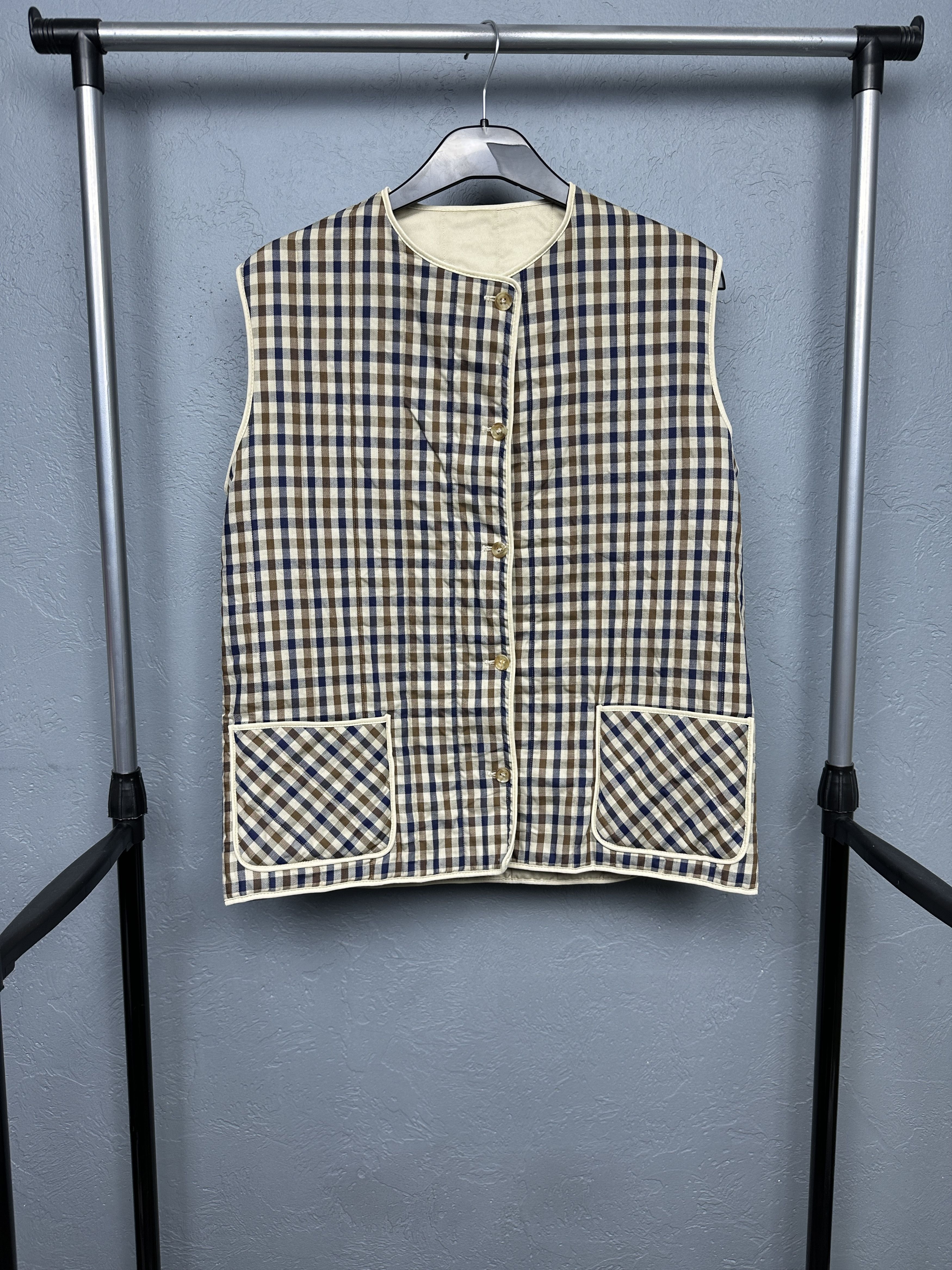 Aquascutum Aquascutum Vintage Womens Reversible Quilted Vest Size XL / US 12-14 / IT 48-50 - 1 Thumbnail