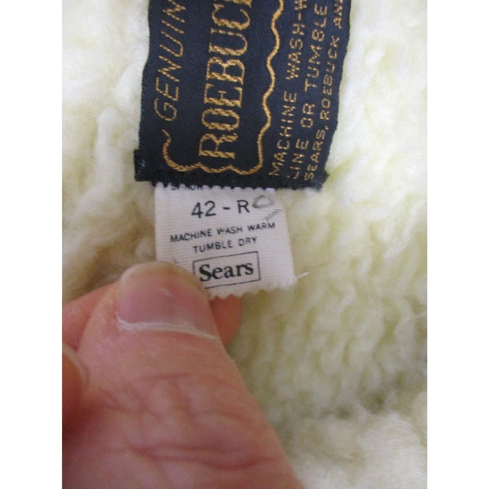 Sears VINTAGE Sears Roebucks Chore Shearling Coat Men’s 42 Jacket Denim Barn USA Size US XS / EU 42 / 0 - 5 Thumbnail