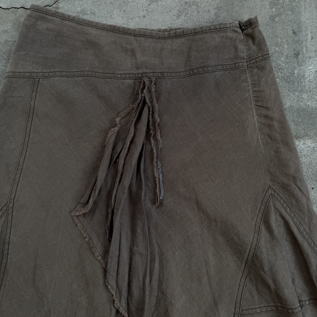 Japanese Brand Vintage Steps Ramie Midi Skirt linen Size 25" / US 0 / IT 36 - 2 Thumbnail