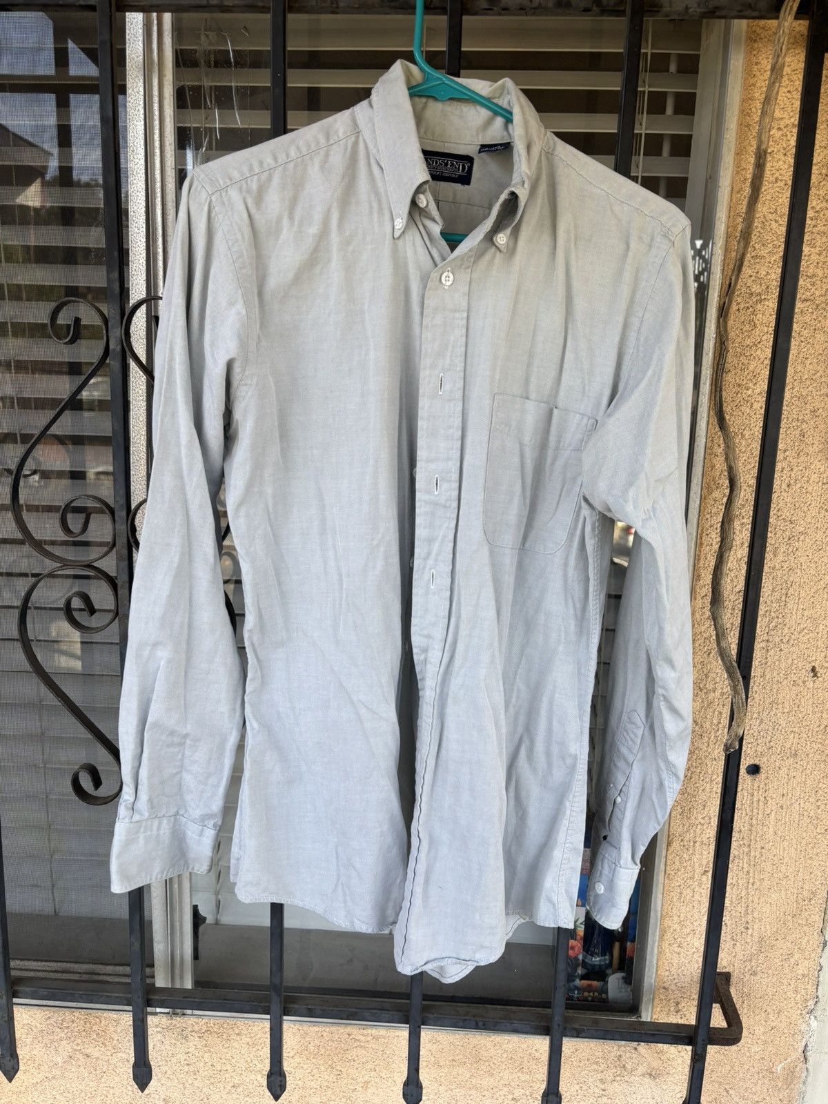 Lands' End Vintage Lands' End shirt mint green Size US M / EU 48-50 / 2 - 1 Thumbnail