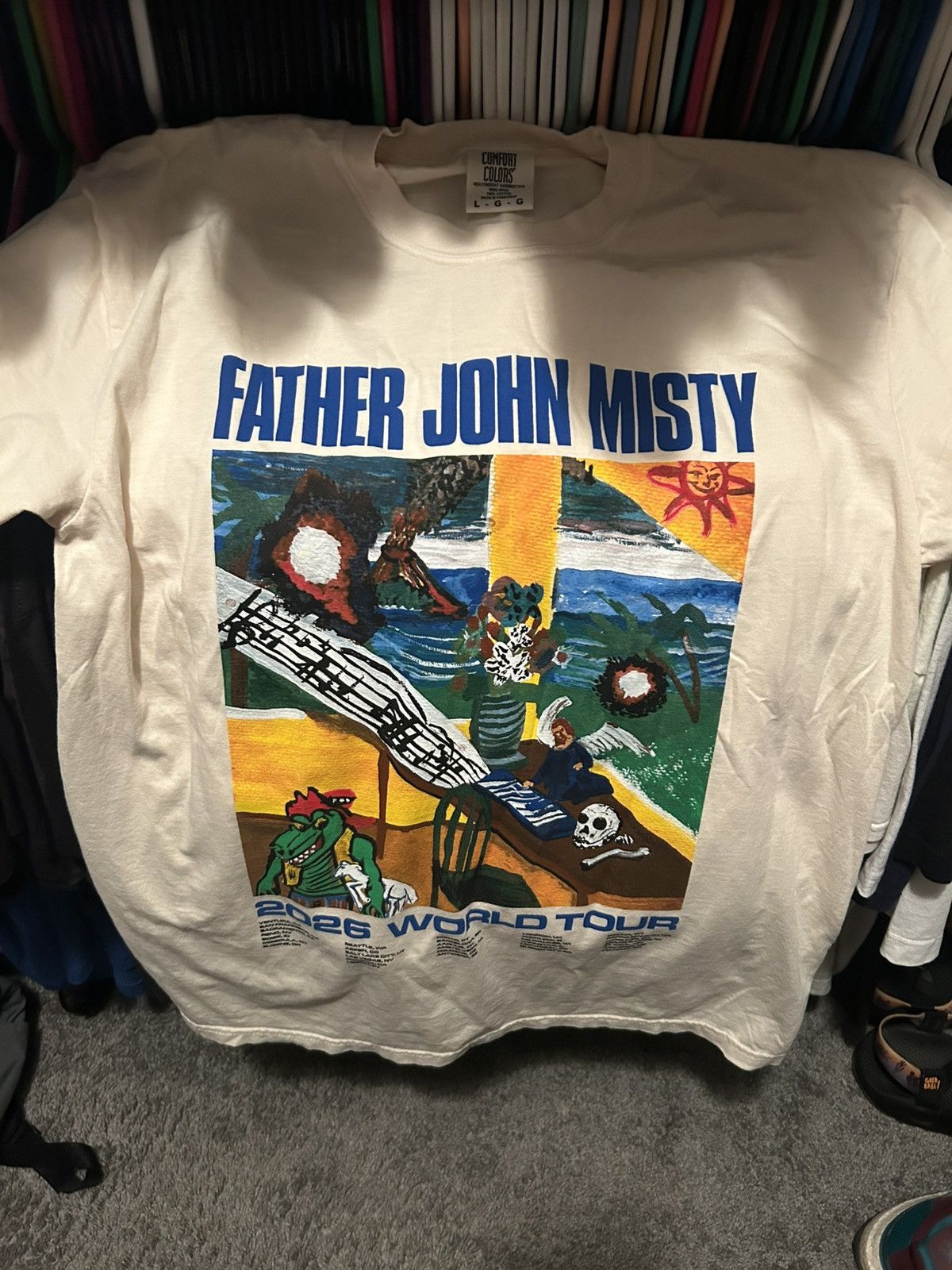 Comfort Colors Father John Misty 2026 World Tour Tee Size US L / EU 52-54 / 3 - 4 Thumbnail