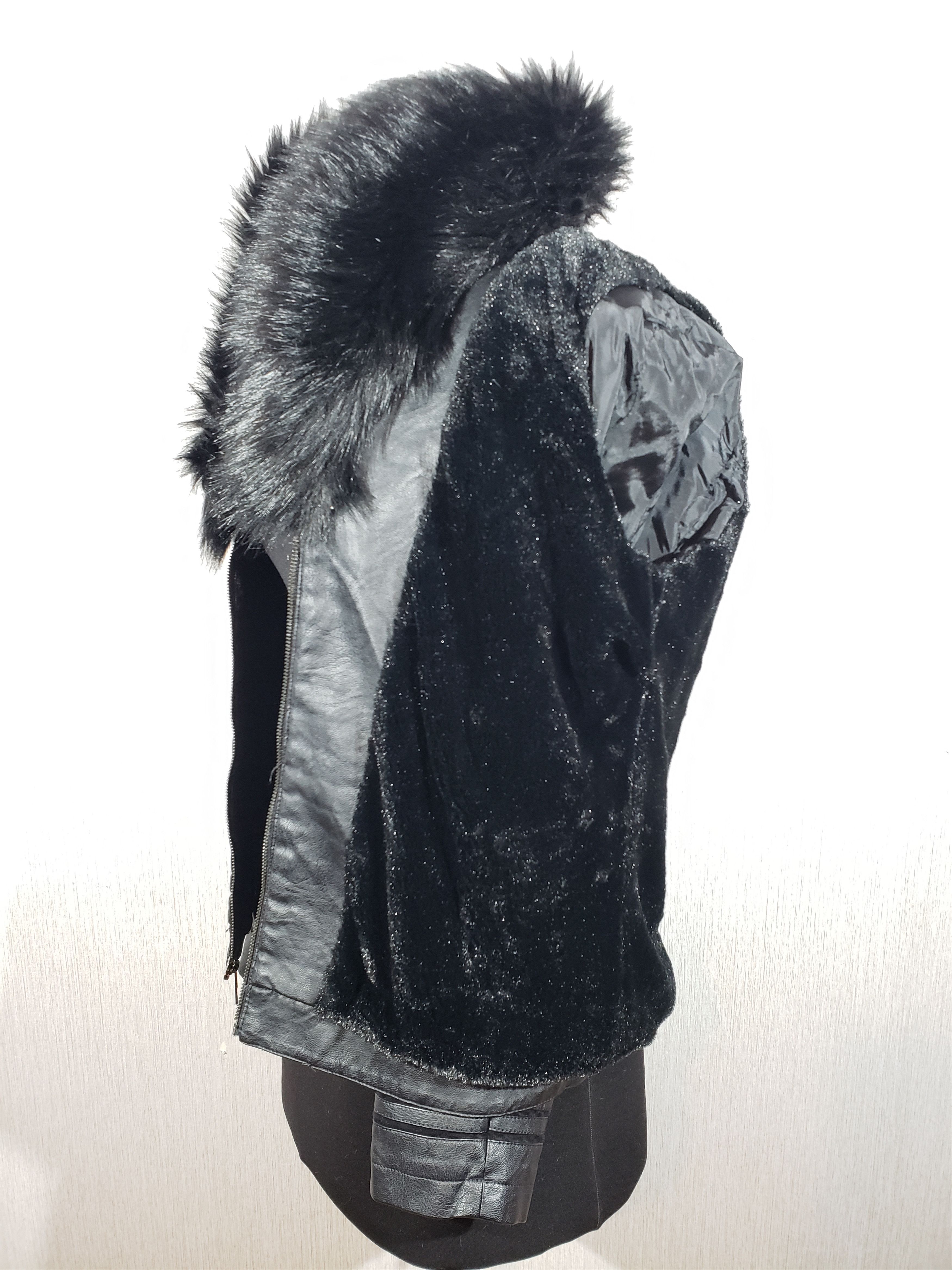 Other Stylish women's black faux leather jacket. Size L / US 10 / IT 46 - 9 Thumbnail
