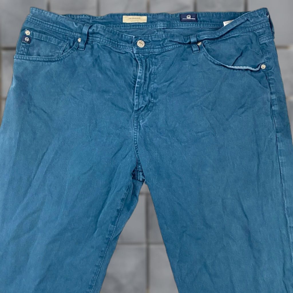 Altea Adriano Goldschmied The Graduate Jeans Mens 40 x 30 Teal Tailored Stretch Pant Size US 40 / EU 56 - 1 Thumbnail