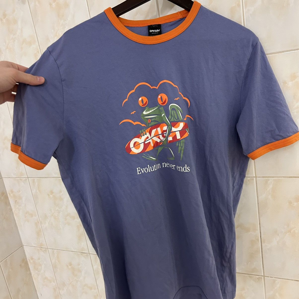 Oakley Oakley Graphic T-Shirt Evolution Never Ends Funny Frog Size US M / EU 48-50 / 2 - 2 Thumbnail