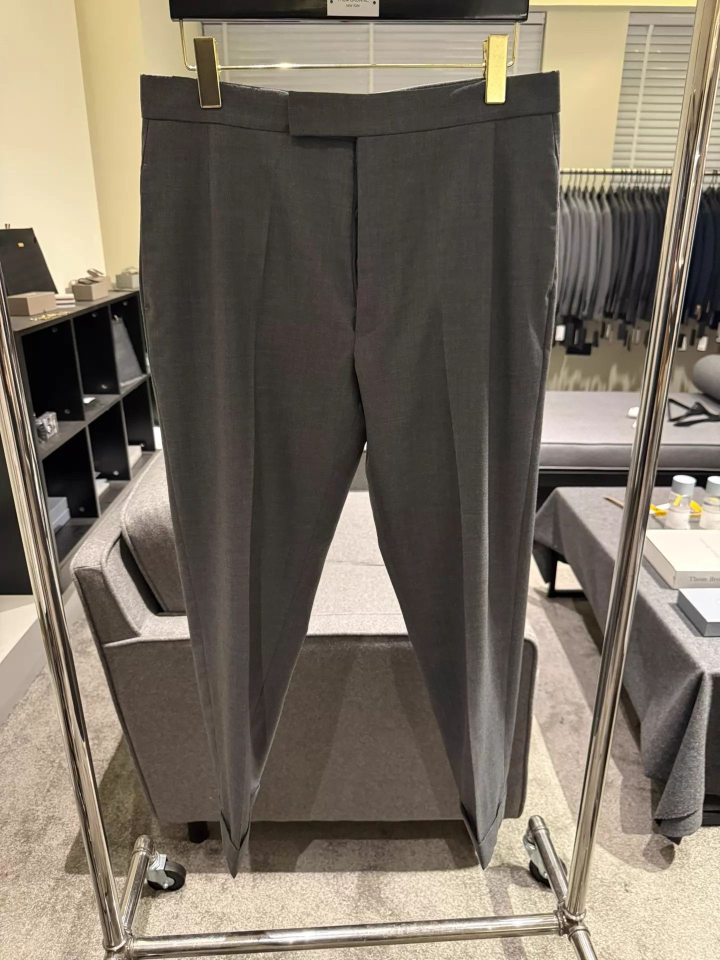 Thom Browne Thom Browne Classic Mid-Gray Wool Trousers Size 3 95N Size US 36 / EU 52 - 1 Thumbnail
