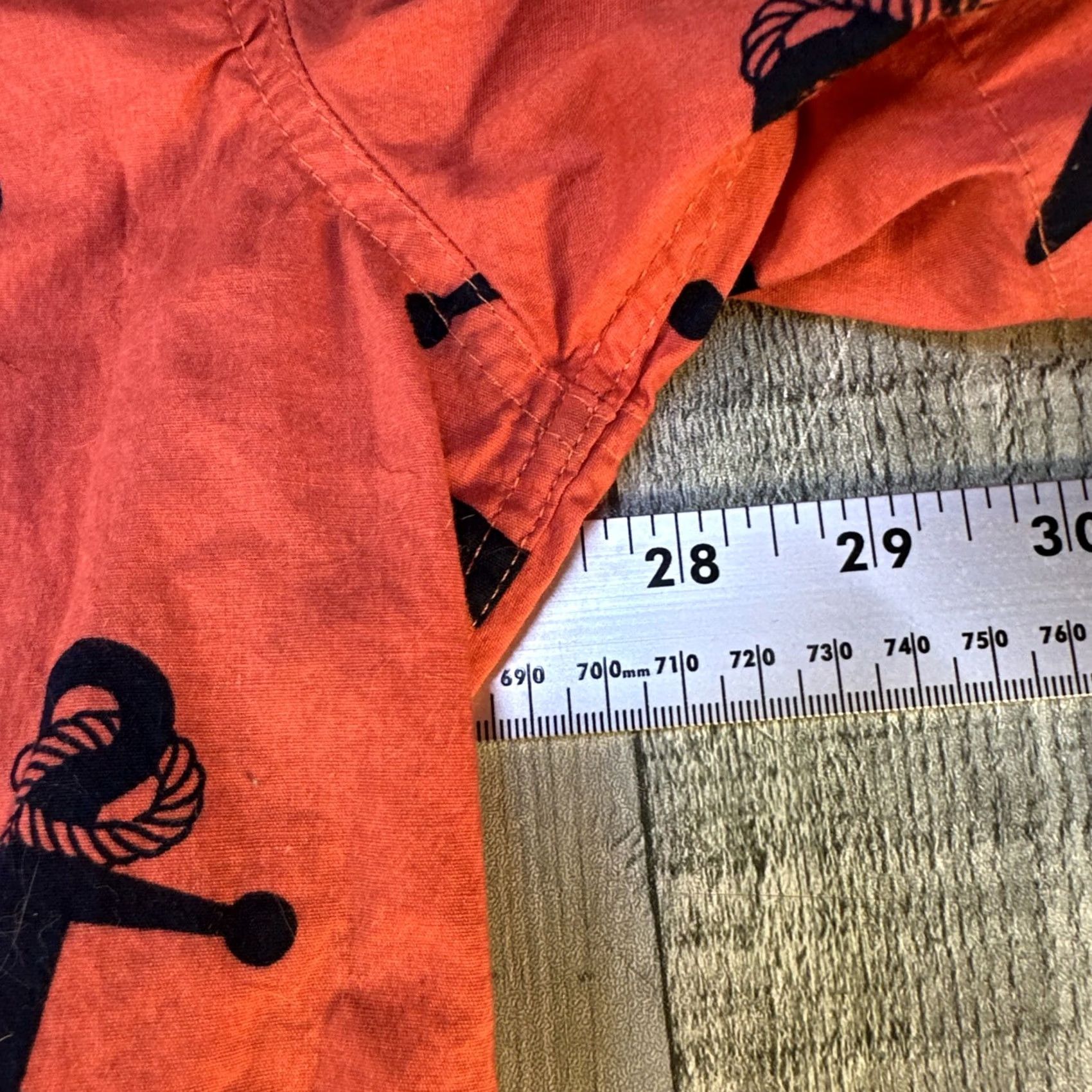 Etro VINTAGE FIVE POINTS Anchor Button Shirt Mens L Short Sleeve Red-Orange Slim Fit Retro Size US L / EU 52-54 / 3 - 3 Thumbnail