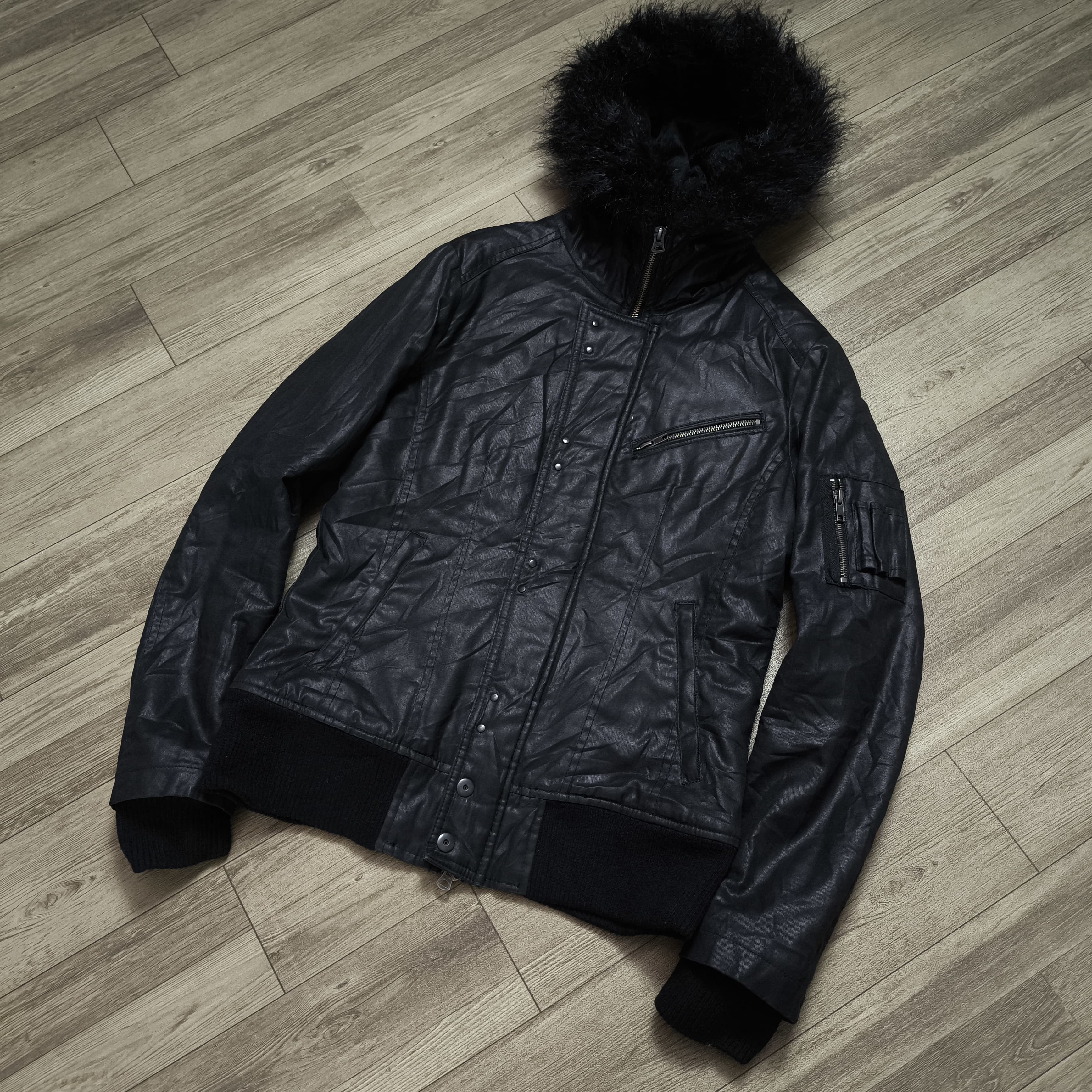 14th Addiction 2000s Japanese brand Civarize Waxed Fur Trim Jacket Size US S / EU 44-46 / 1 - 8 Thumbnail