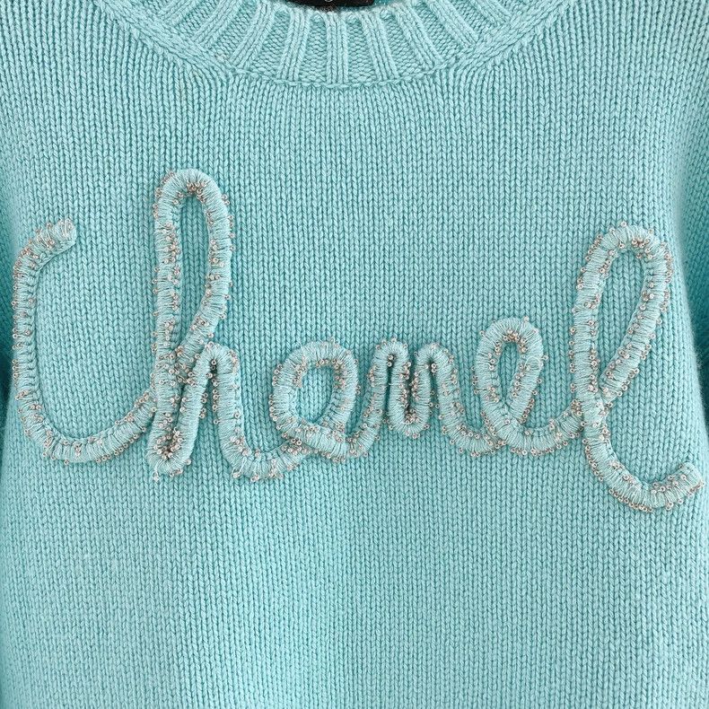 Chanel Chanel Nailed letter cashmere knitted long sleeves 2504-Nex Size XXS / US 00 / IT 34 - 6 Thumbnail