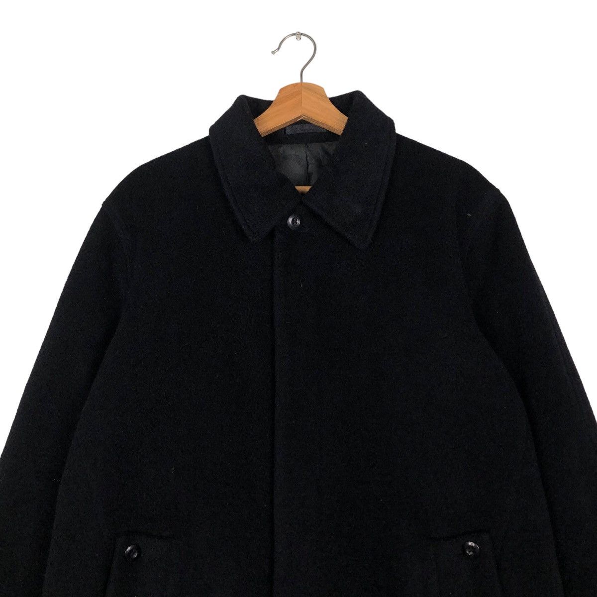 Issey Miyake 🔥Rich Black Fly Coats Long Jacket Wool D’Homme A Homme Size US L / EU 52-54 / 3 - 3 Thumbnail