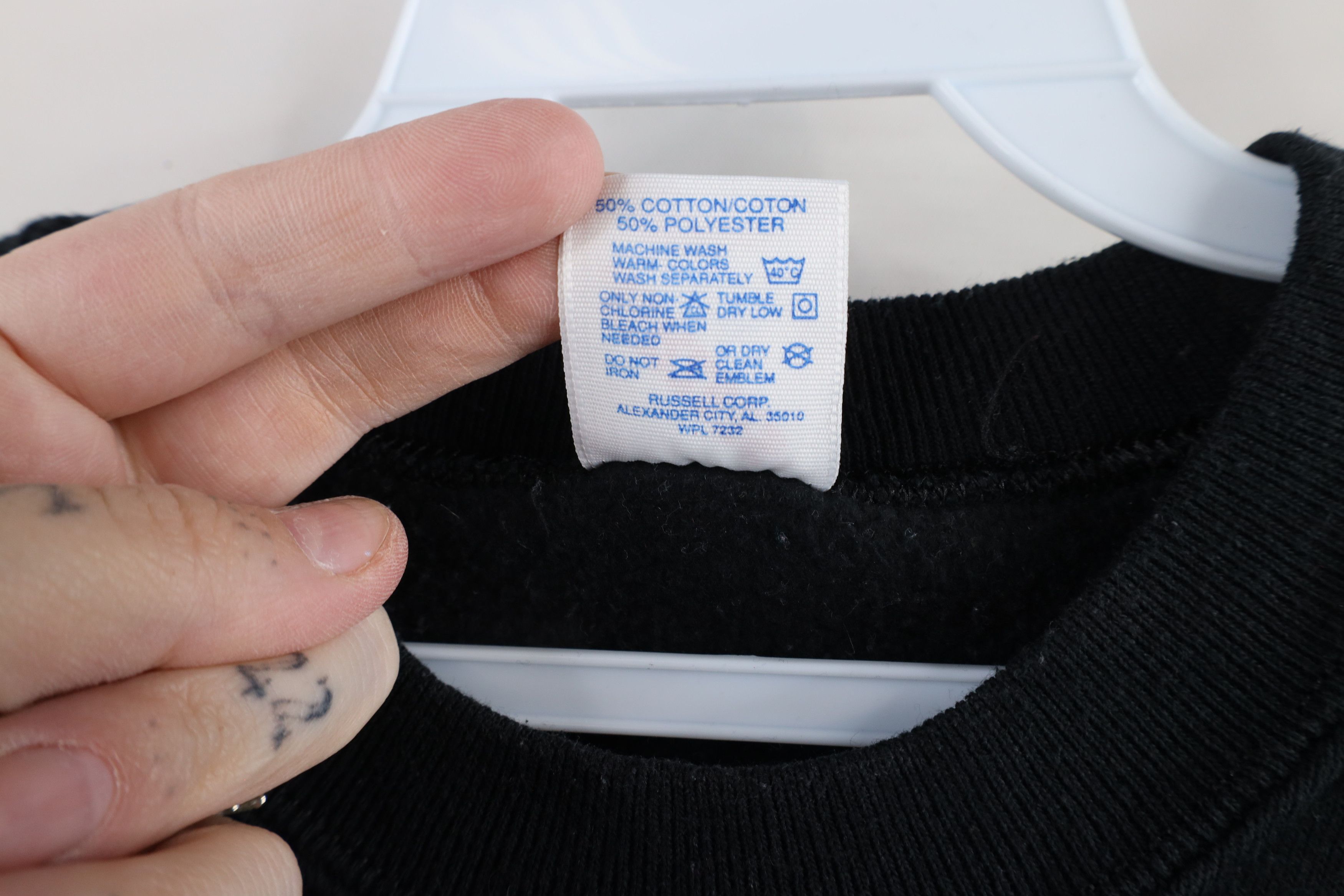 Vintage Vintage 90s Streetwear Kitten Crewneck Sweatshirt Black USA Size XL / US 12-14 / IT 48-50 - 7 Thumbnail