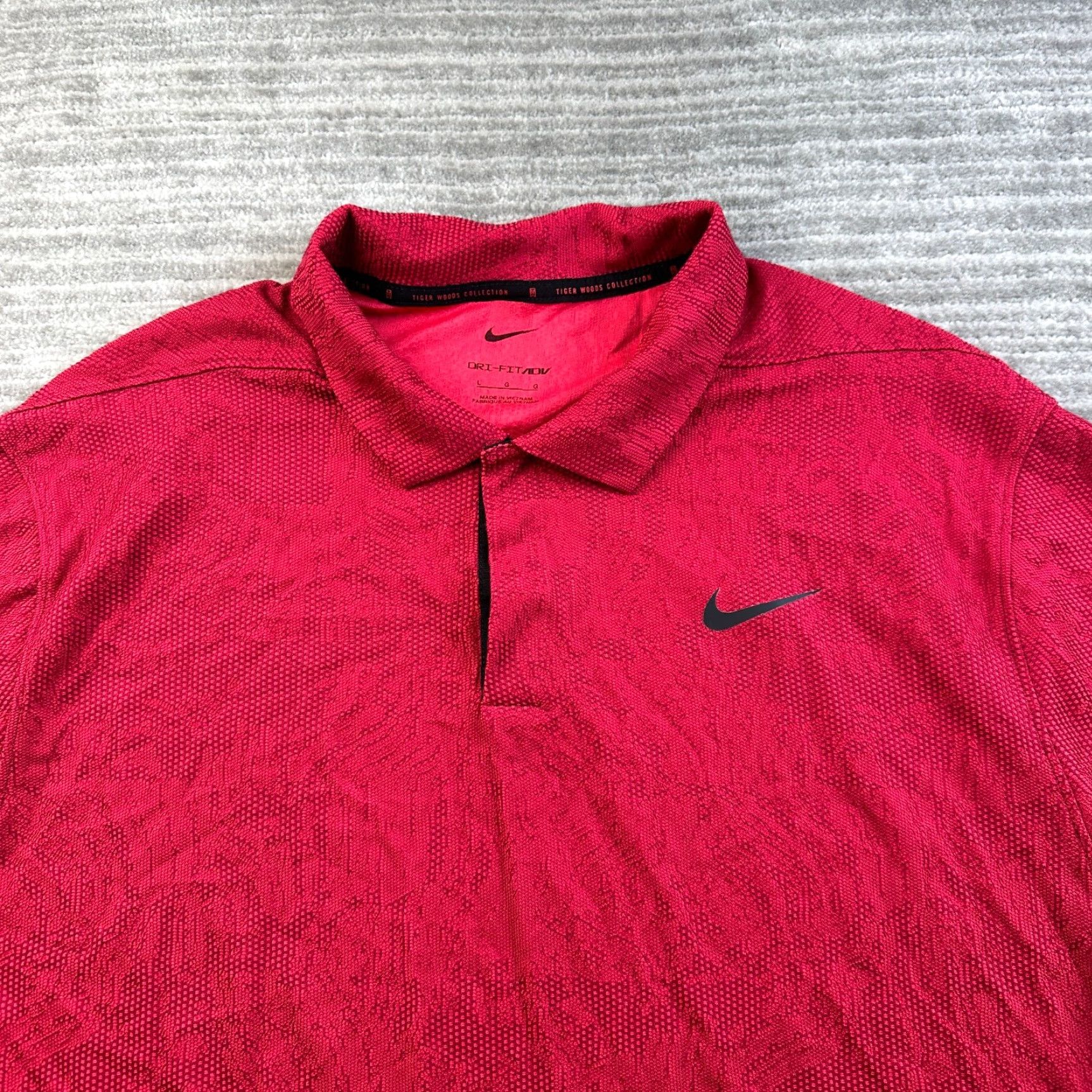 Nike Nike Tiger Woods Polo Shirt Mens Large Red Dri-Fit ADV Short Sleeve Golf Casual Vintage No Size US L / EU 52-54 / 3 - 3 Thumbnail