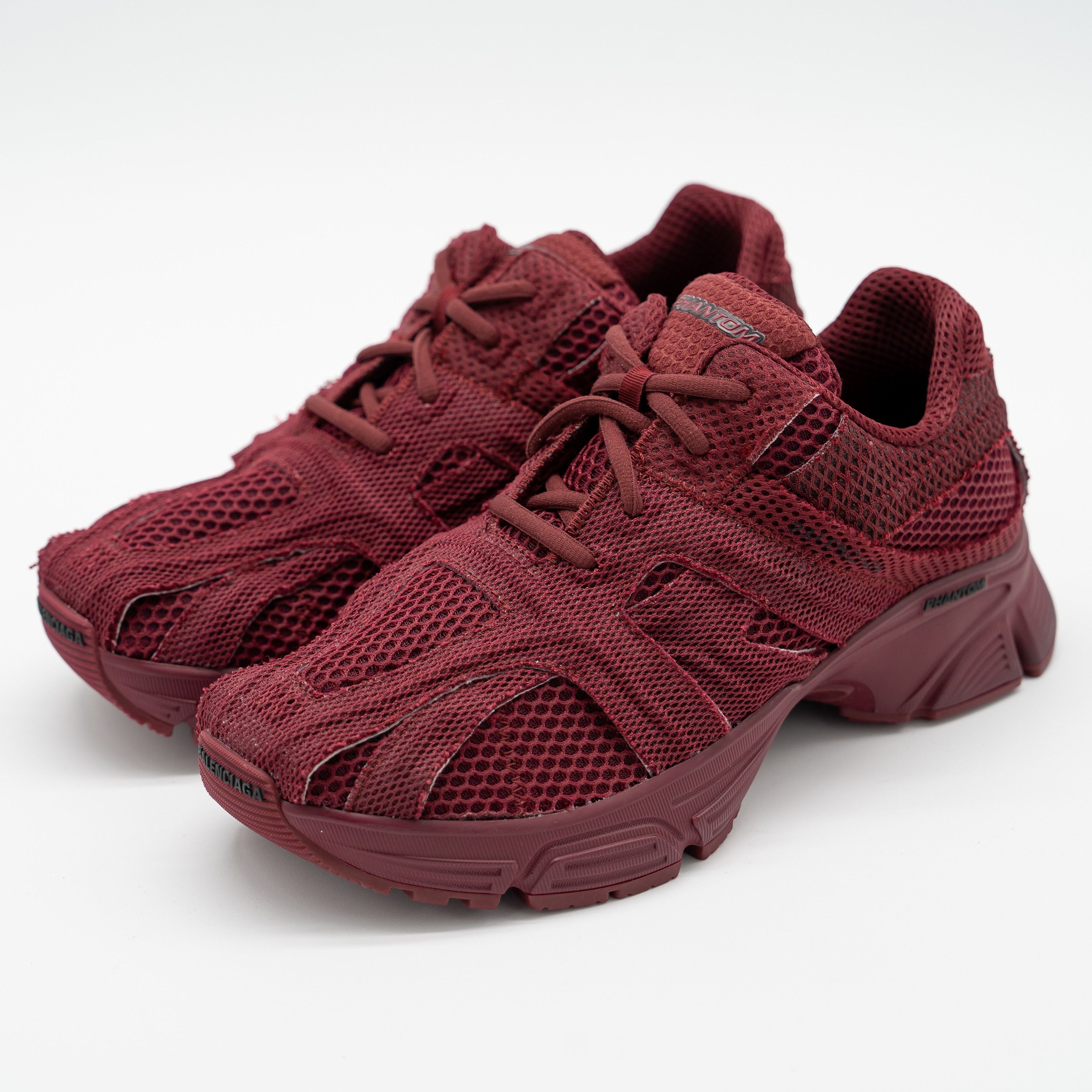 Balenciaga 39 EU / 9 US Balenciaga Phantom Sneakers Burgundy Mesh Size US 9 / IT 39 - 1 Thumbnail