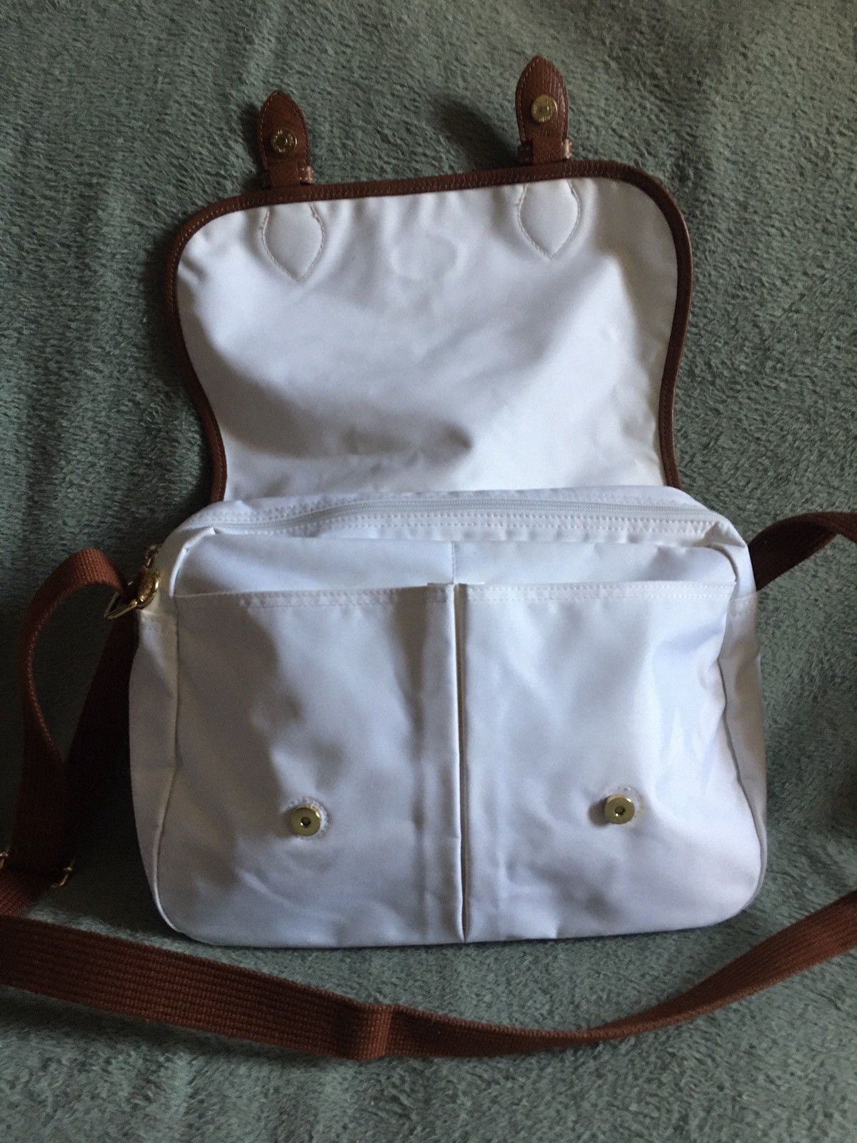 Longchamp Longchamp Vintage White Shoulder Messenger Bag Size ONE SIZE - 13 Thumbnail