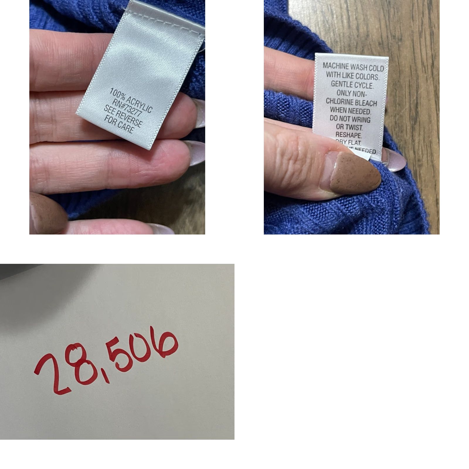 Croft & Barrow Croft&Barrow Sweater Women's Medium Blue Long Sleeve Pullover Turtleneck Size M / US 6-8 / IT 42-44 - 8 Thumbnail
