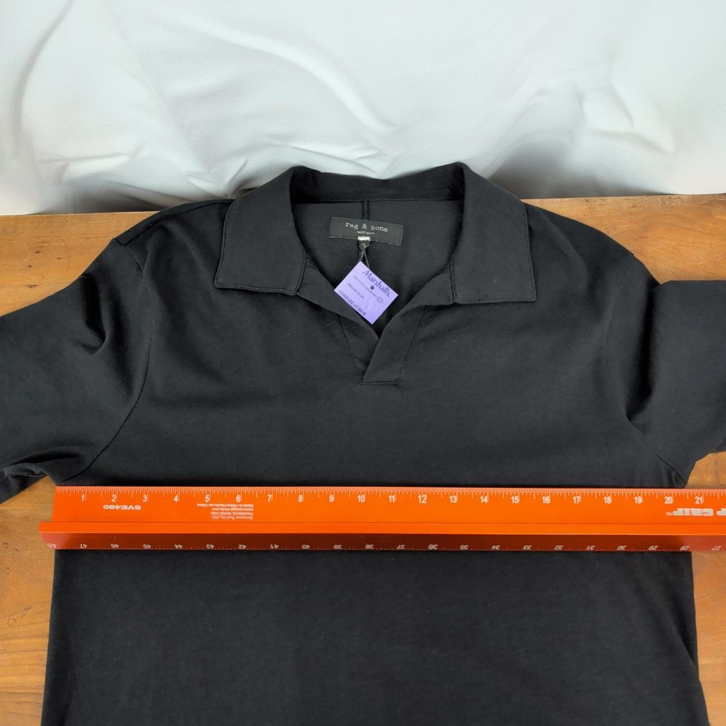 Rag & Bone Rag & Bone Johnny Slub Black Polo Large Size US L / EU 52-54 / 3 - 5 Thumbnail
