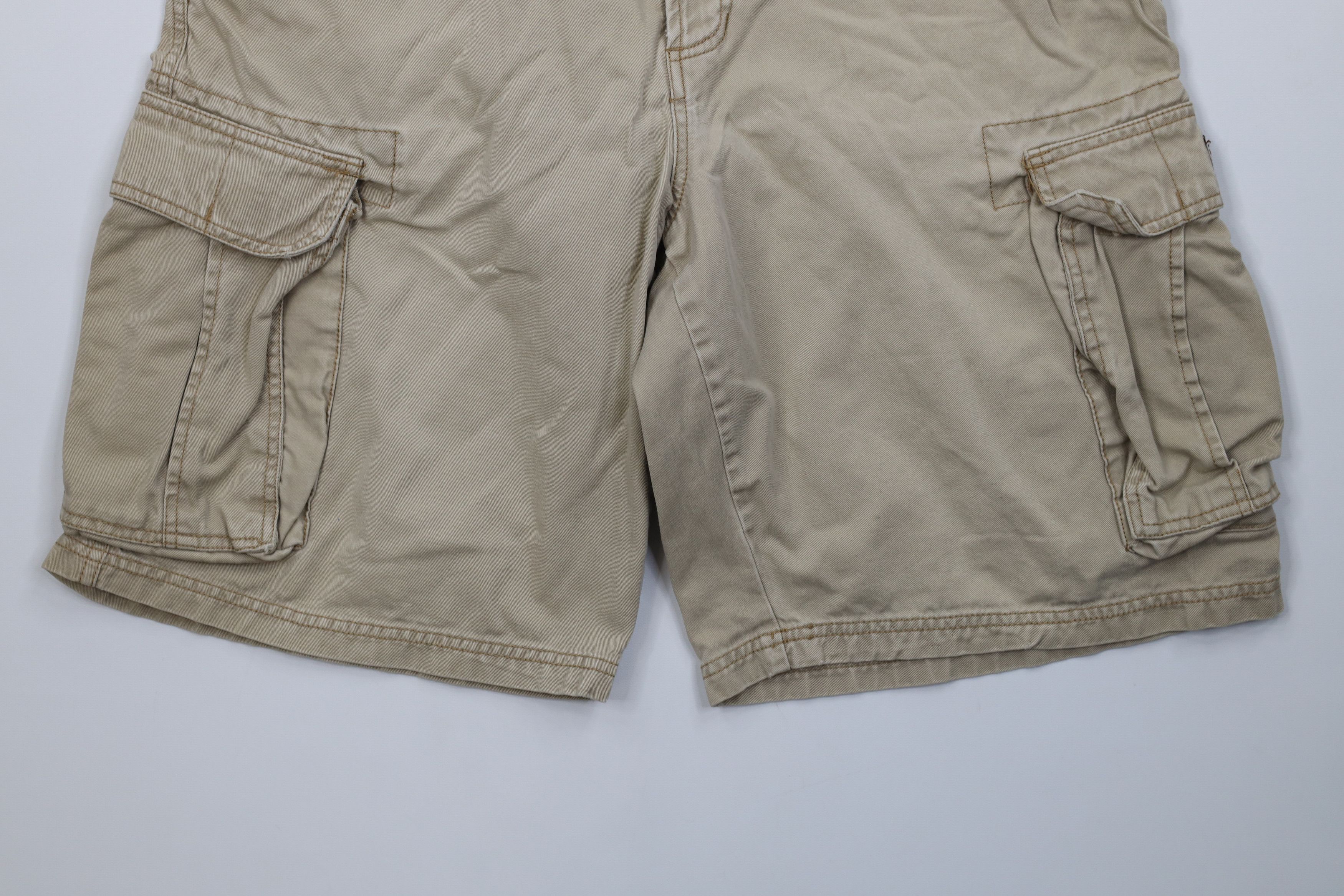 Aeropostale Vintage Aeropostale Heavyweight Cargo Shorts Beige Cotton Size US 33 - 4 Thumbnail