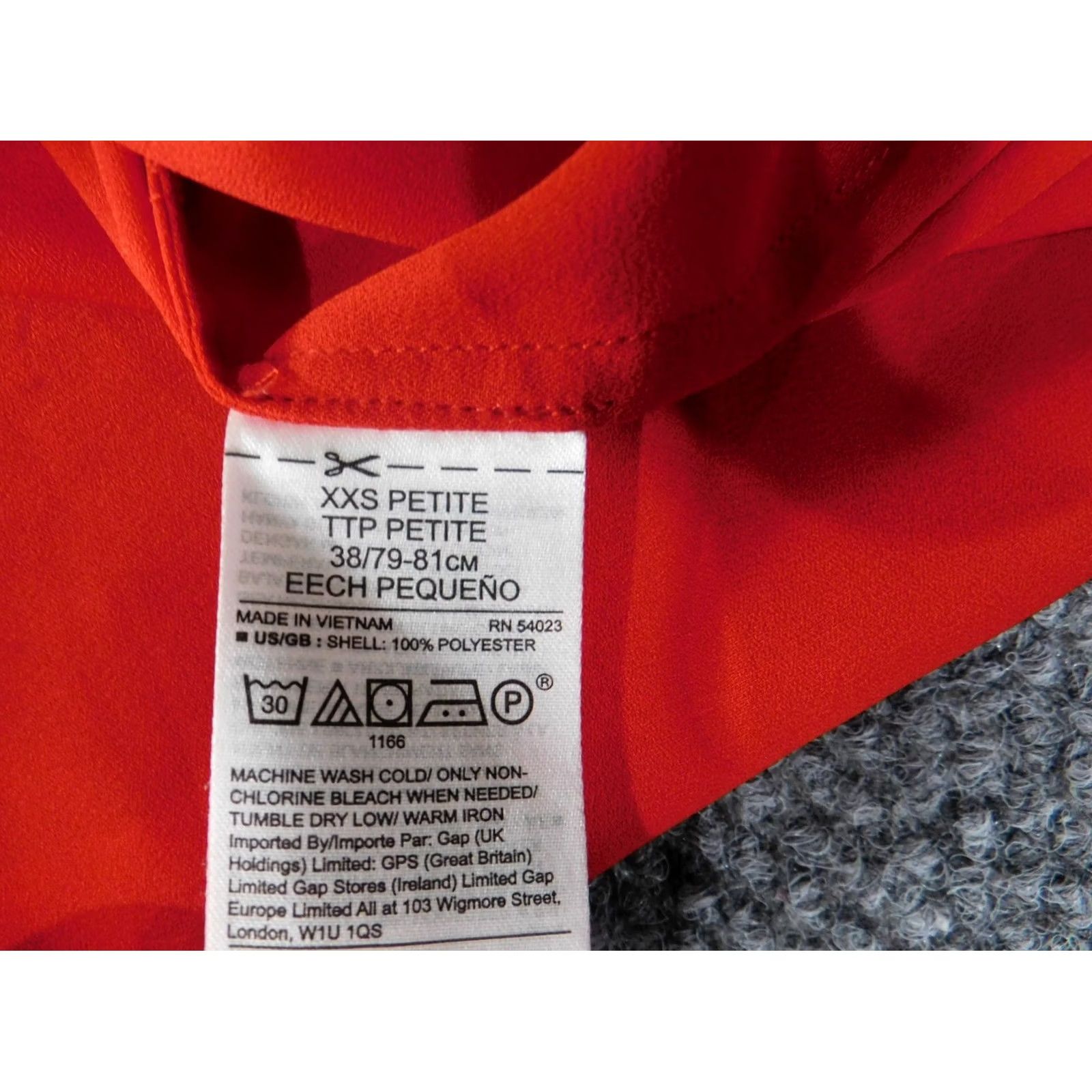 Banana Republic Banana Republic Blouse Womens P2XS Petite Red Crew Neck Short Sleeve Pullover Top Casual Classic Stretch Modal Polyester Rayon XS? Size XXS / US 00 / IT 34 - 6 Thumbnail