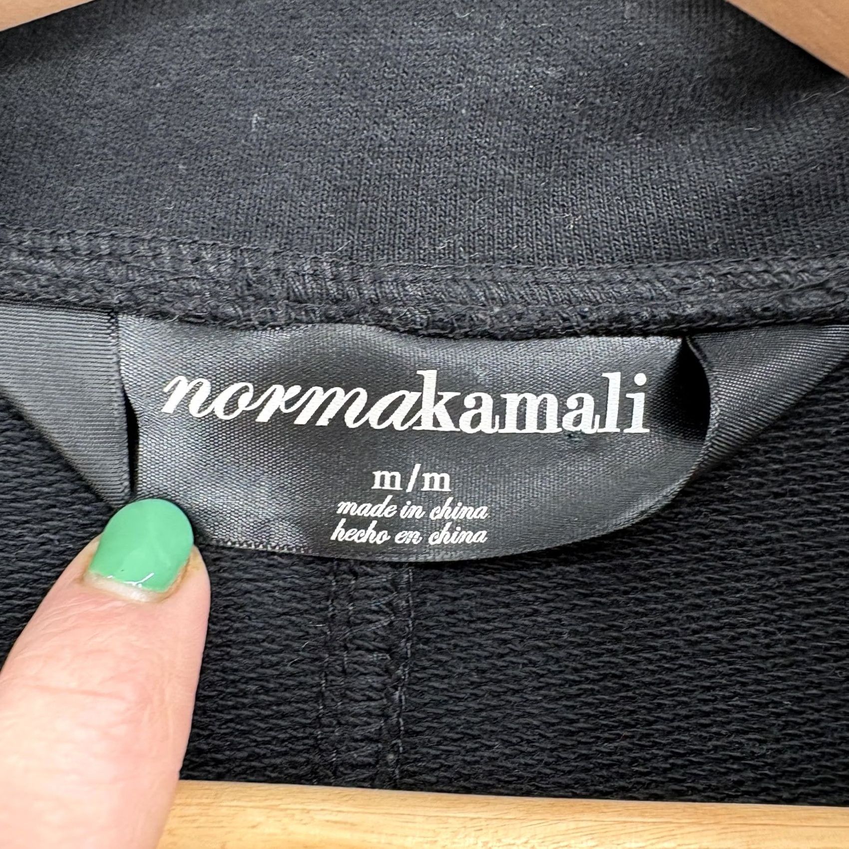 Norma Kamali Norma Kamali Coat Womens Medium Black French Terry Zip Elastic Waist Pockets Size M / US 6-8 / IT 42-44 - 4 Thumbnail