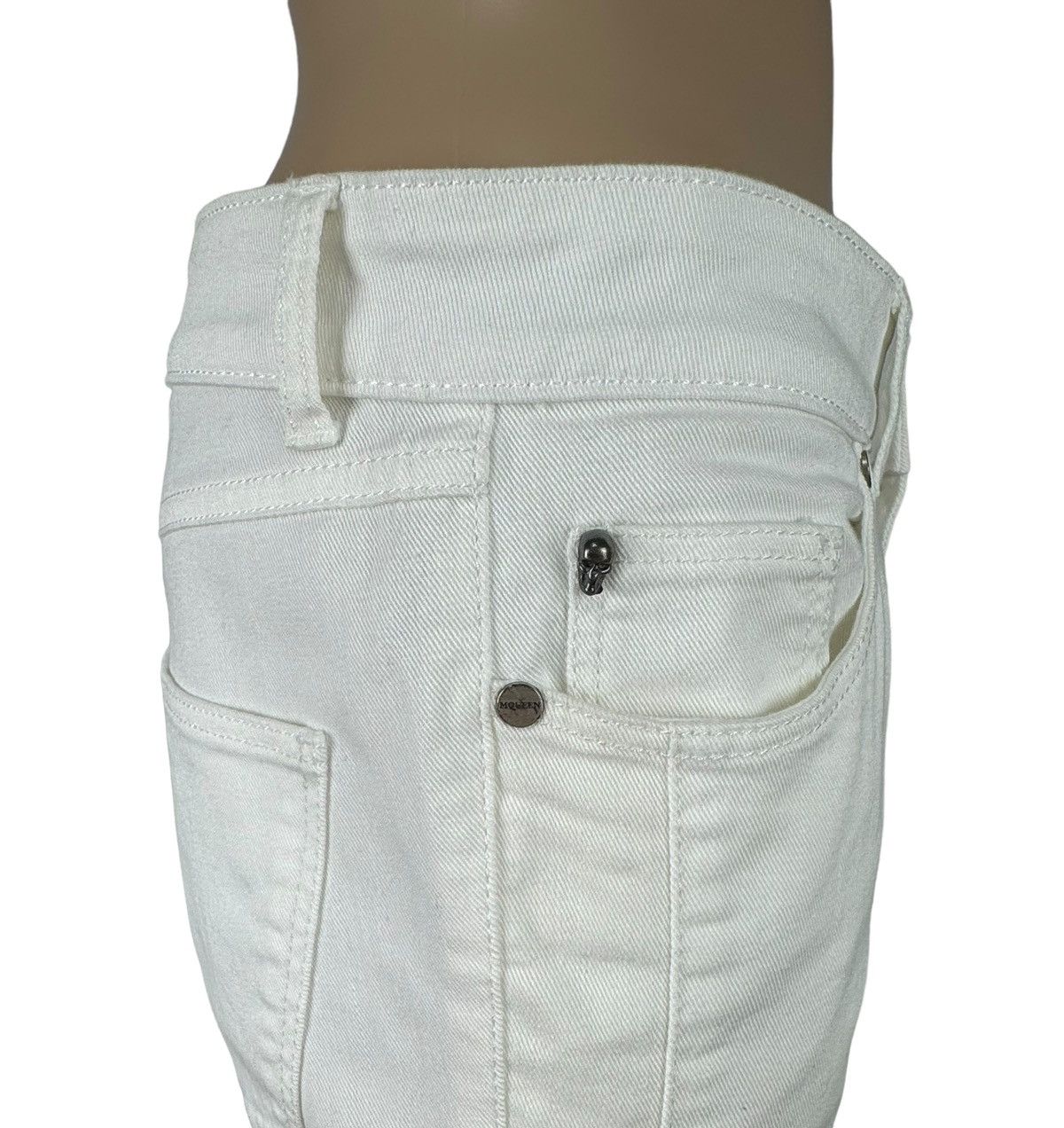 Alexander McQueen Alexander McQueen White Crop Jeans Skinny size 42 Size 28" / US 6 / IT 42 - 8 Thumbnail