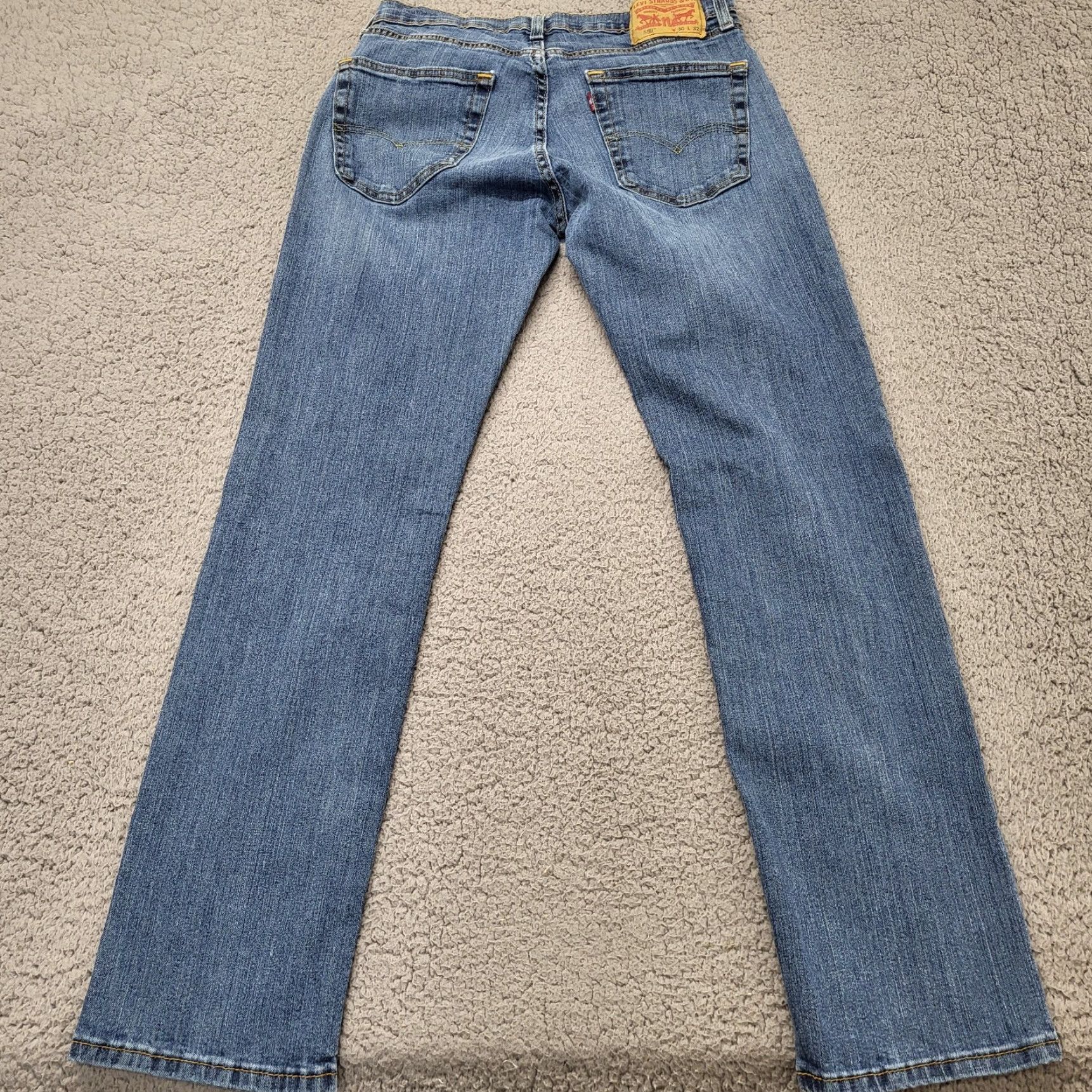 Levi's Levi's 550 Jeans Mens 32x30 Blue Denim Light Stonewash Straight Regular 5-Pocket Belt Loops Casual Streetwear Cowboy Hip Hop Retro 90s USA Size US 32 / EU 48 - 3 Thumbnail