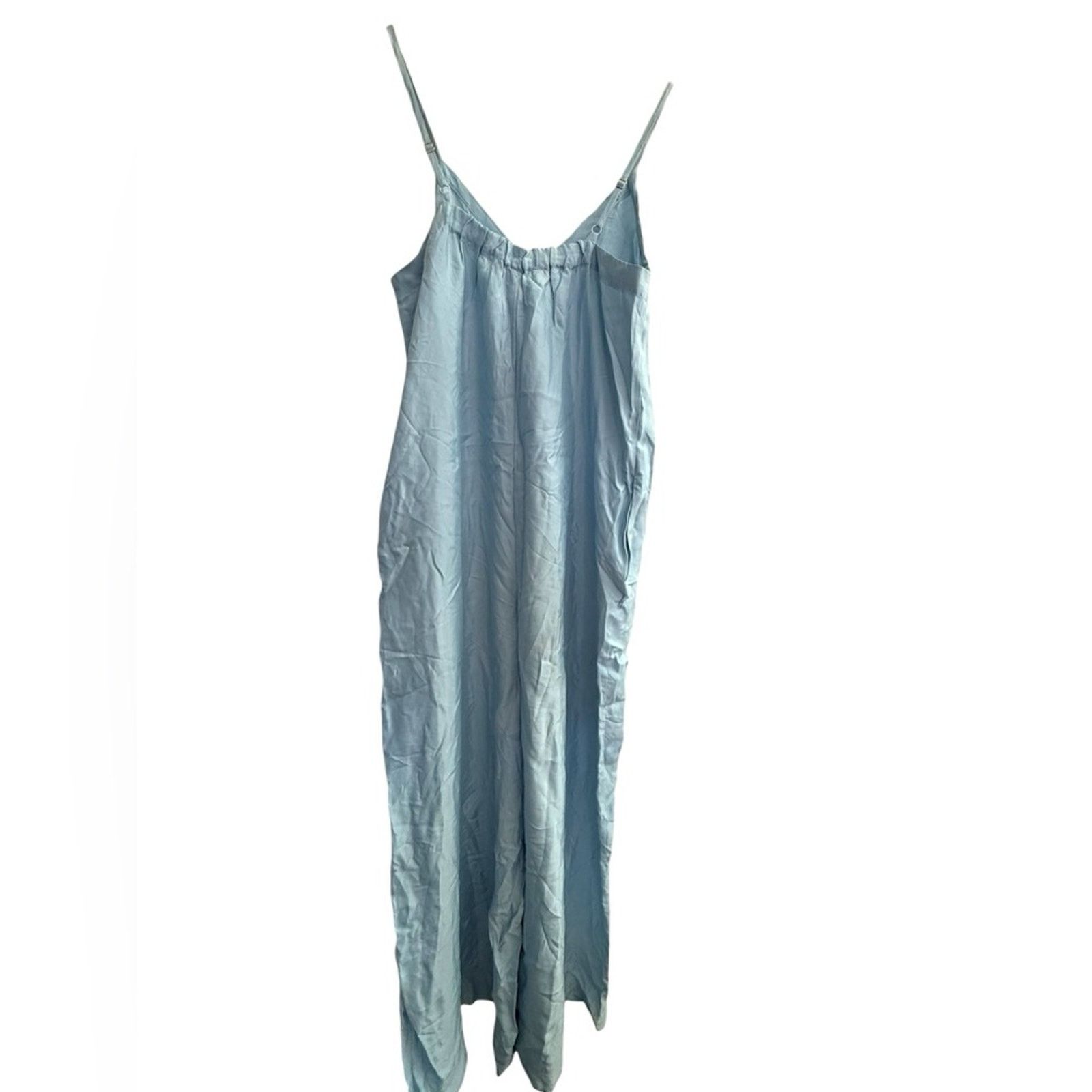 Athleta ATHLETA “Calm Cool Romper” Blue Wide Leg Jumpsuit Size M Size 28" / US 6 / IT 42 - 4 Thumbnail