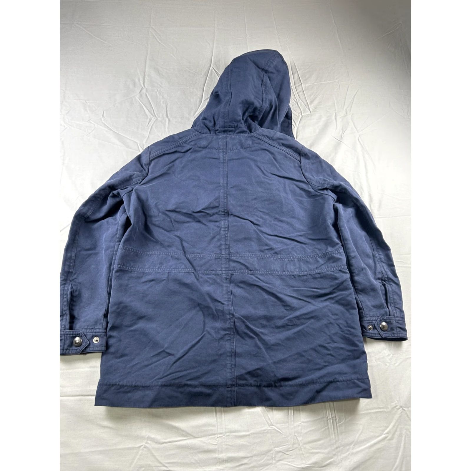Belstaff Belstaff Coat Mens Small 40 Blue Hooded Canvas Parka Snap Navy Outdoor Regular Size US XXS / EU 40 - 2 Thumbnail