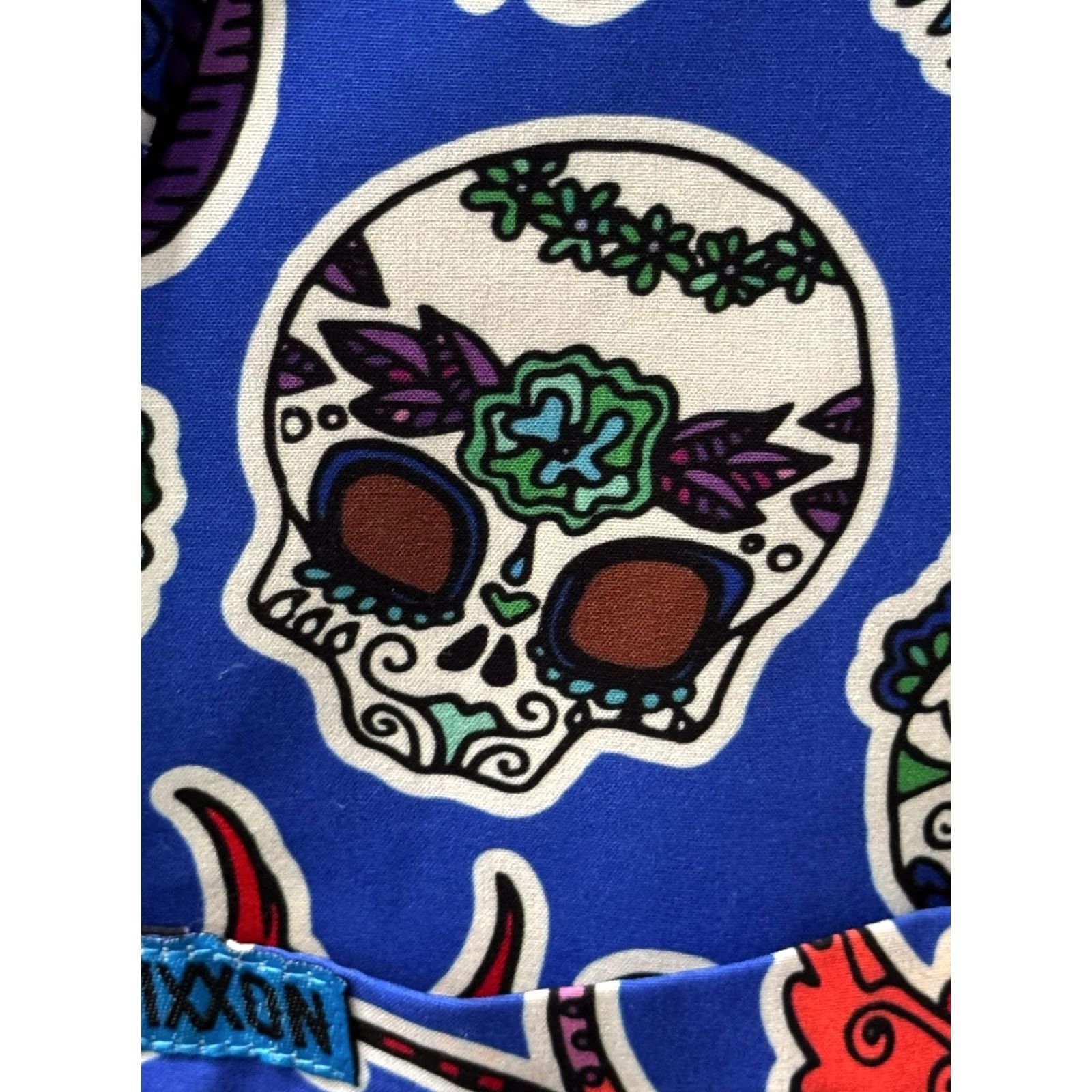 Vintage Dixxon Flanel Los Muertos Skull SHORT SLEEVE BUTTON UP SHIRT Small s Size US S / EU 44-46 / 1 - 2 Thumbnail