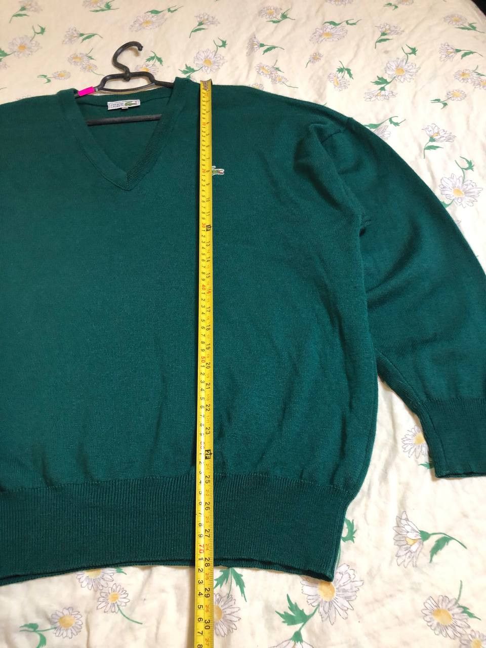 Lacoste Lacoste VINTAGE Lacoste V-Neck Acrylic Sweater Size US XXL / EU 58 / 5 - 9 Thumbnail