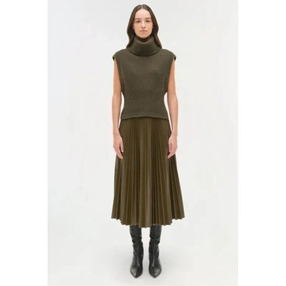 Simkhai NWT $325 Simkhai Maple Cashmere Wool Ribbed Turtleneck Allig Size XS / US 0-2 / IT 36-38 - 13 Thumbnail