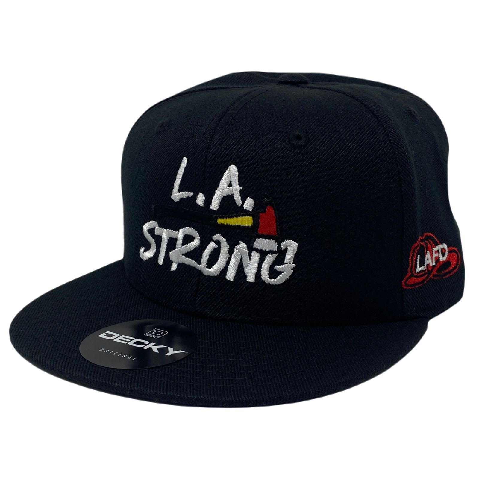 Other Los Angeles LA Strong Fire Rescue Axe Snapback Hat All Black Size ONE SIZE - 3 Thumbnail