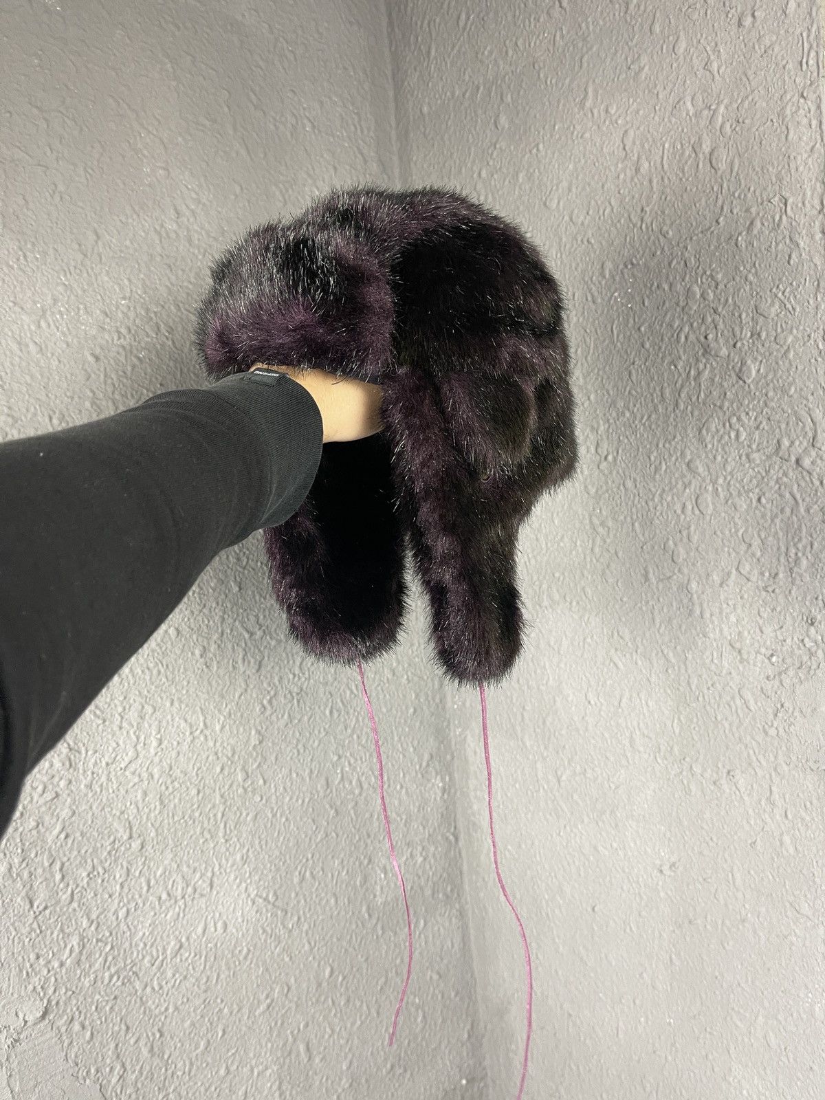 Japanese Brand × Vintage Crazy Y2k Mohair Fuzzy Hat Ushanka Punk Winter Size ONE SIZE - 1 Thumbnail