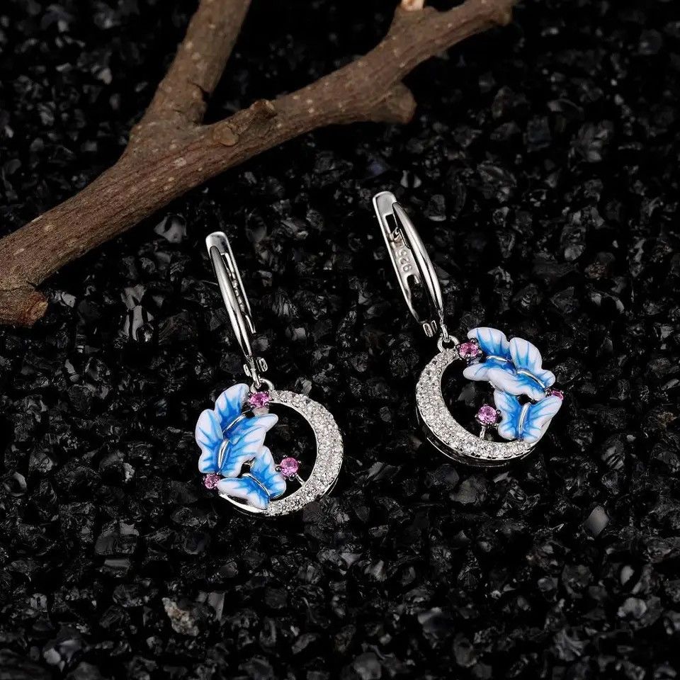 Jewelry Plated Butterfly Earrings Size ONE SIZE - 4 Thumbnail