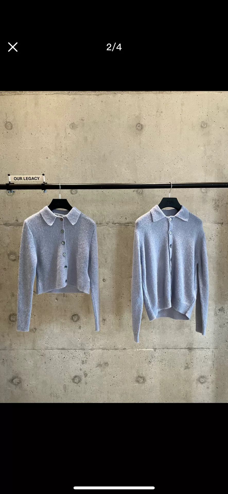 Our Legacy our legacy baby blue knit cardigan for men Size US M / EU 48-50 / 2 - 2 Thumbnail