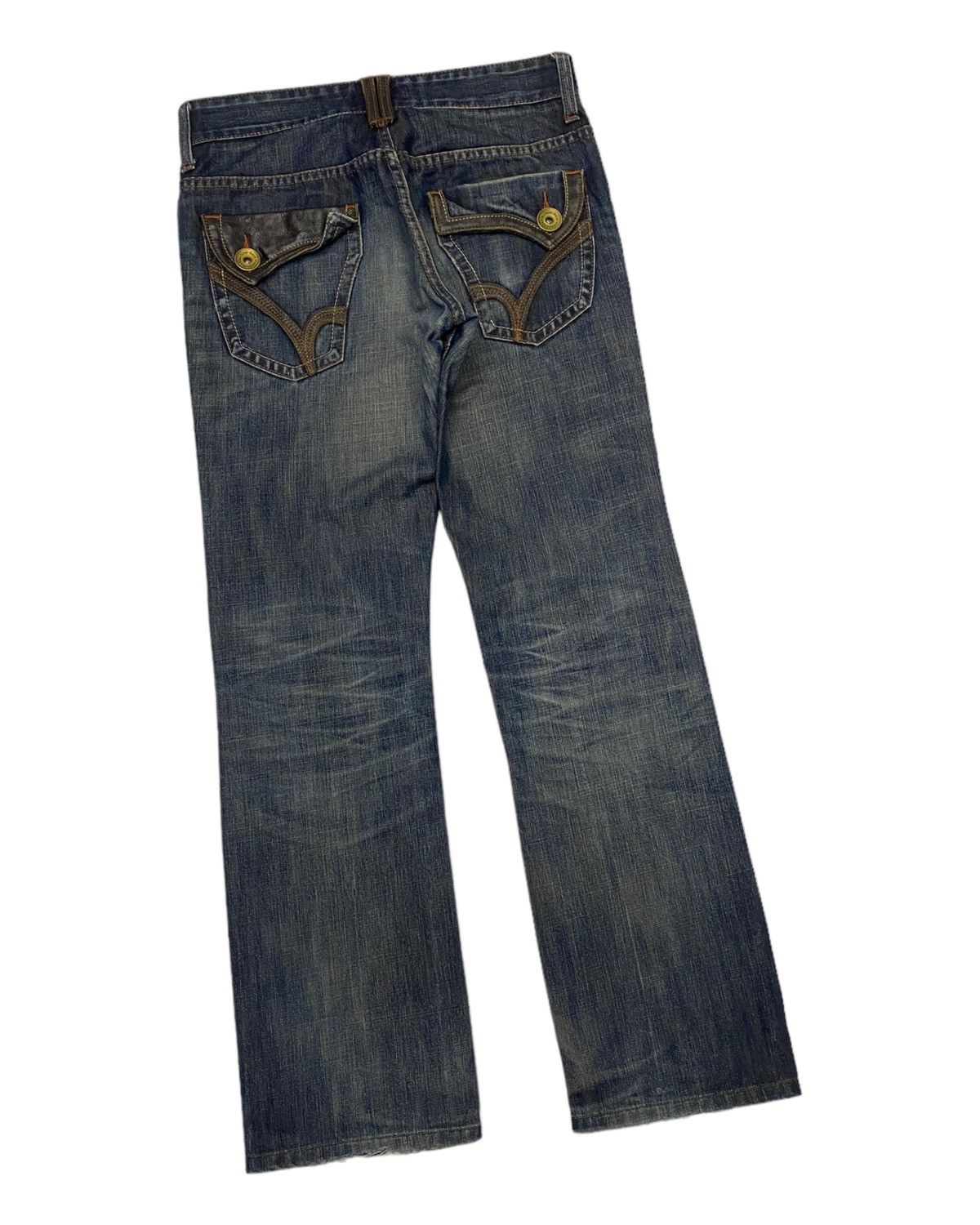 Hysteric Glamour DISTRESSED DENIM RIPS BACK NUMBER JAPANESE JEANS Size US 31 - 4 Thumbnail