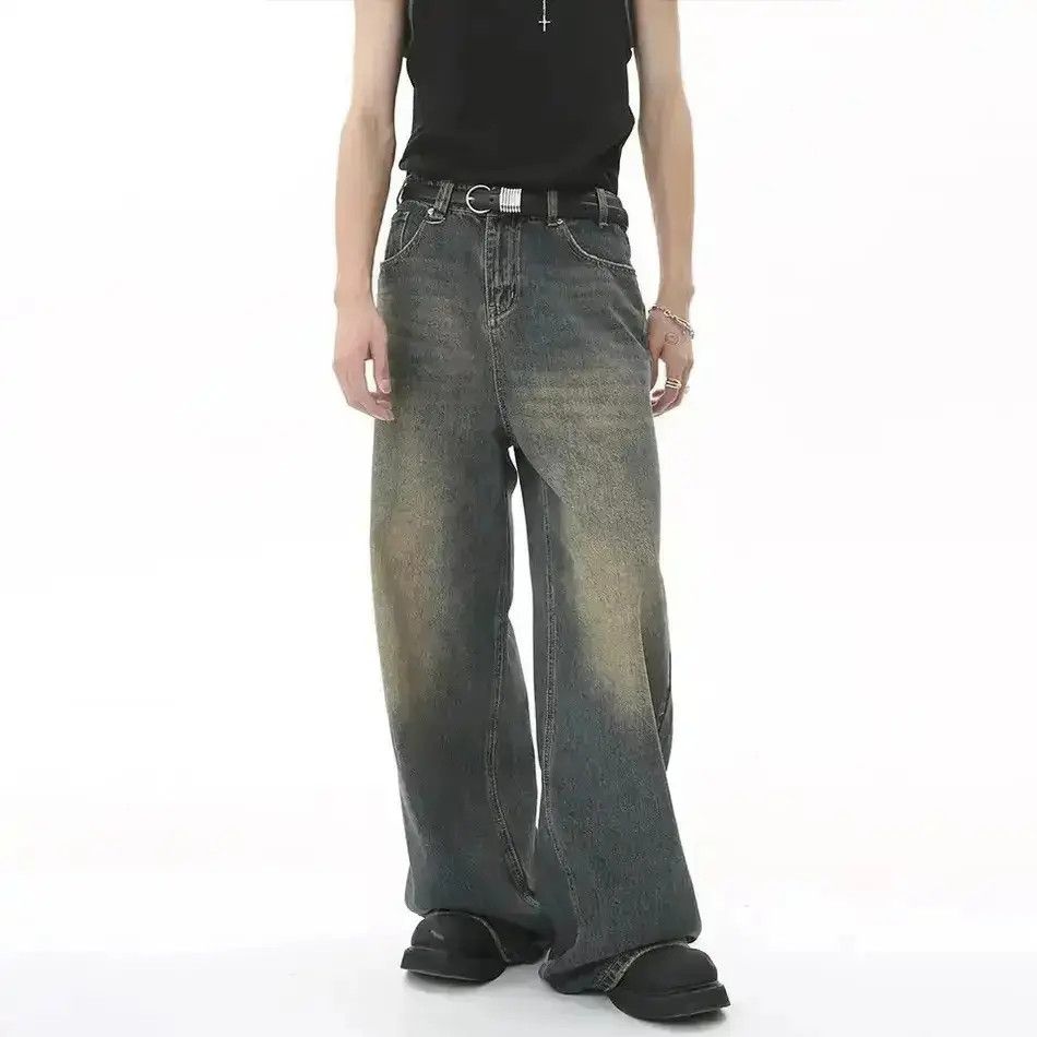 Japanese Brand Vintage Jeans Men Loose Straight Streetwear Casual Summer Size US 32 / EU 48 - 1 Thumbnail