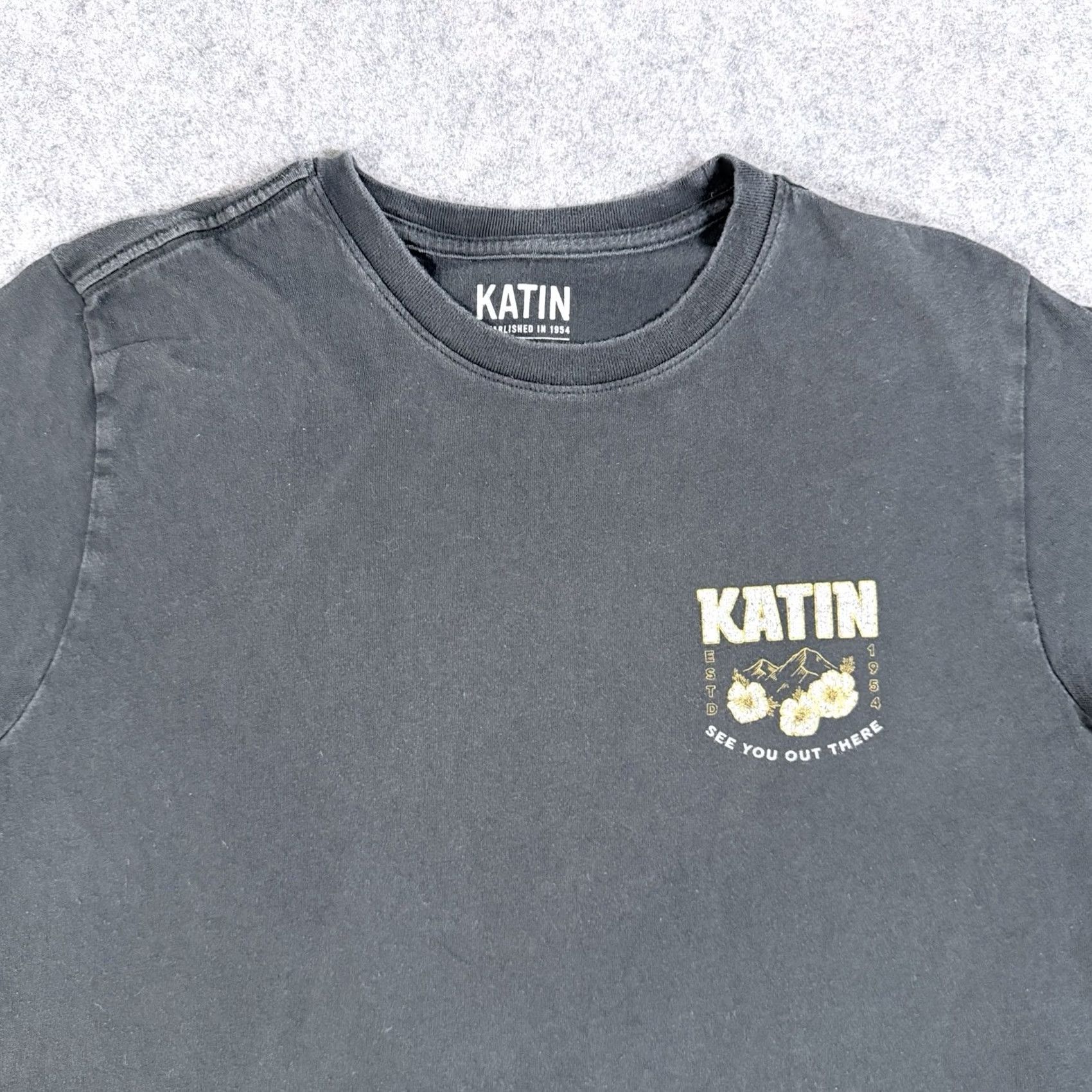 Katin Katin Vintage Hawaii Floral "See You Out There" T-Shirt Men's Size Medium Black Size US M / EU 48-50 / 2 - 2 Thumbnail