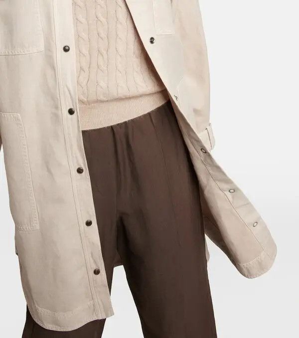 Brunello Cucinelli o1y0725 Denim Jacket in Beige Size XS / US 0-2 / IT 36-38 - 4 Thumbnail