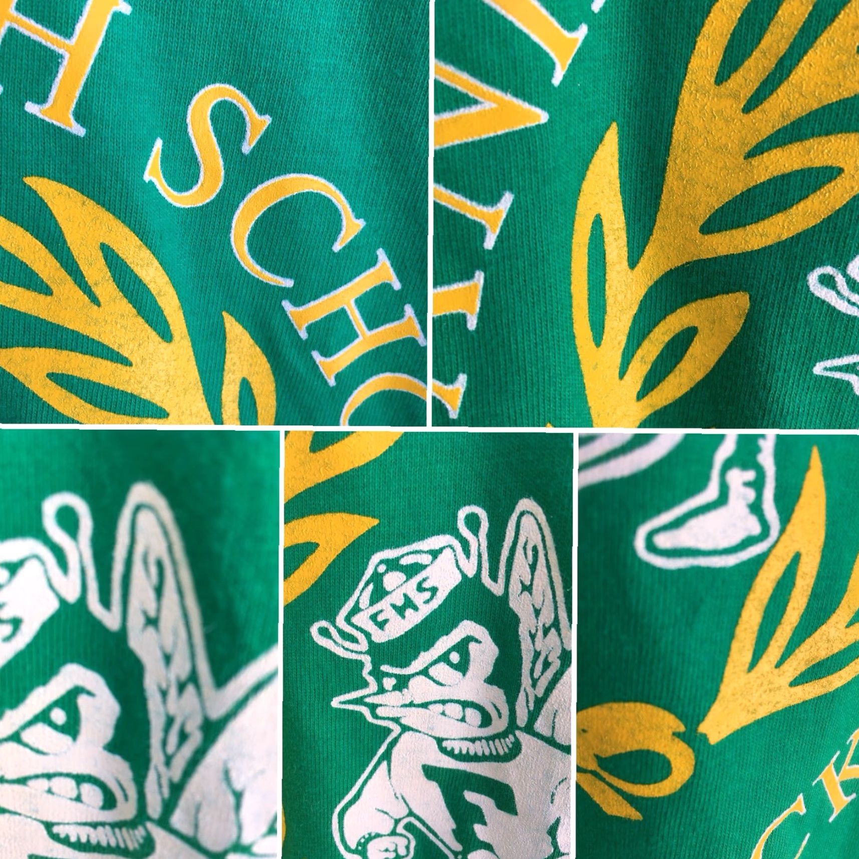Hanes VINTAGE Franklin High School Yellow Jackets T-Shirt Green XL Hanes BEEFY-T 80s 90s Mens Shirt Graphic Tee Chicago? Size US XL / EU 56 / 4 - 6 Thumbnail