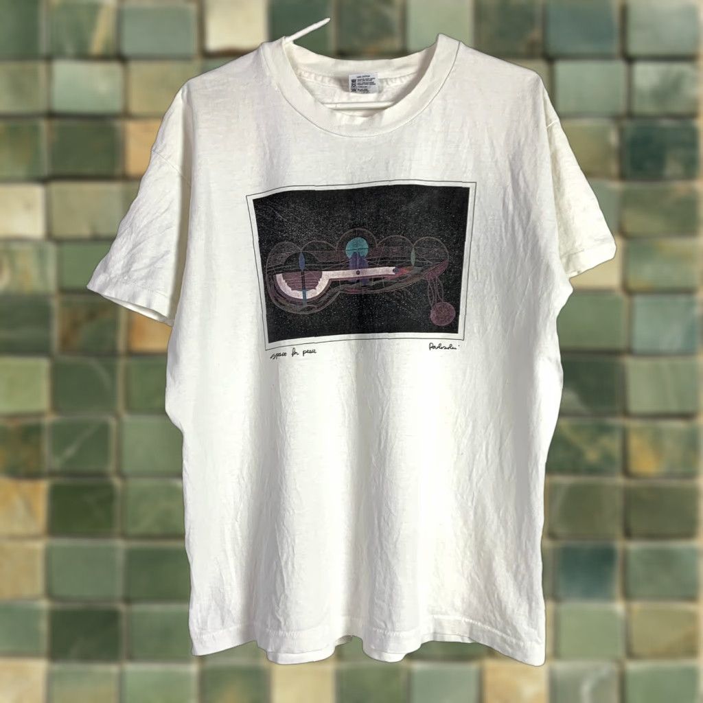 Vintage VINTAGE Jim Morris Environmental T-Shirts Tee Shirt Large White Short Sleeve Crew Neck Men’s Graphic Print Art 100% Cotton Size US L / EU 52-54 / 3 - 1 Thumbnail