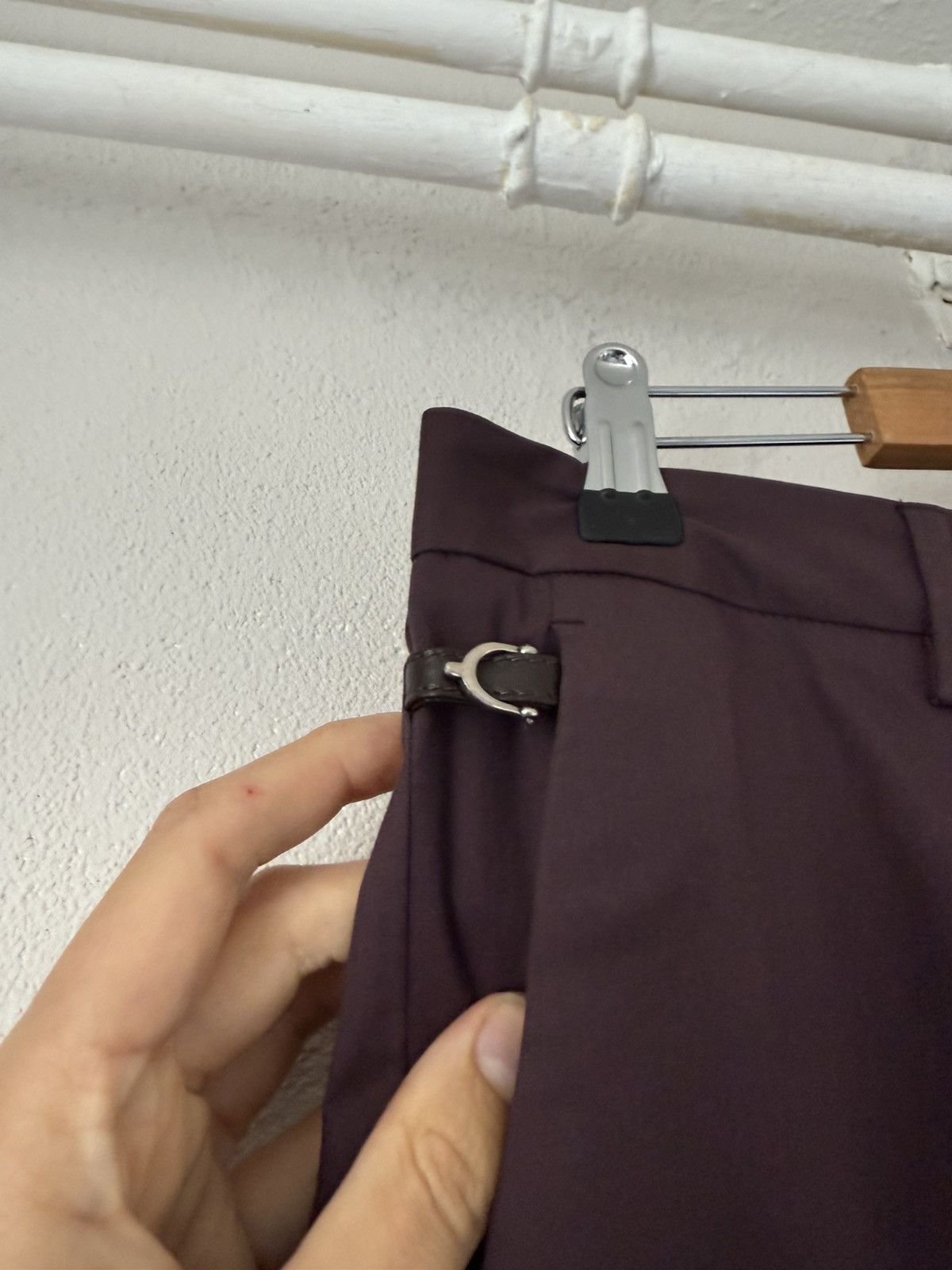 Gucci Slim Cotton Trousers with Leather Horsebit Detail Size US 36 / EU 52 - 5 Thumbnail