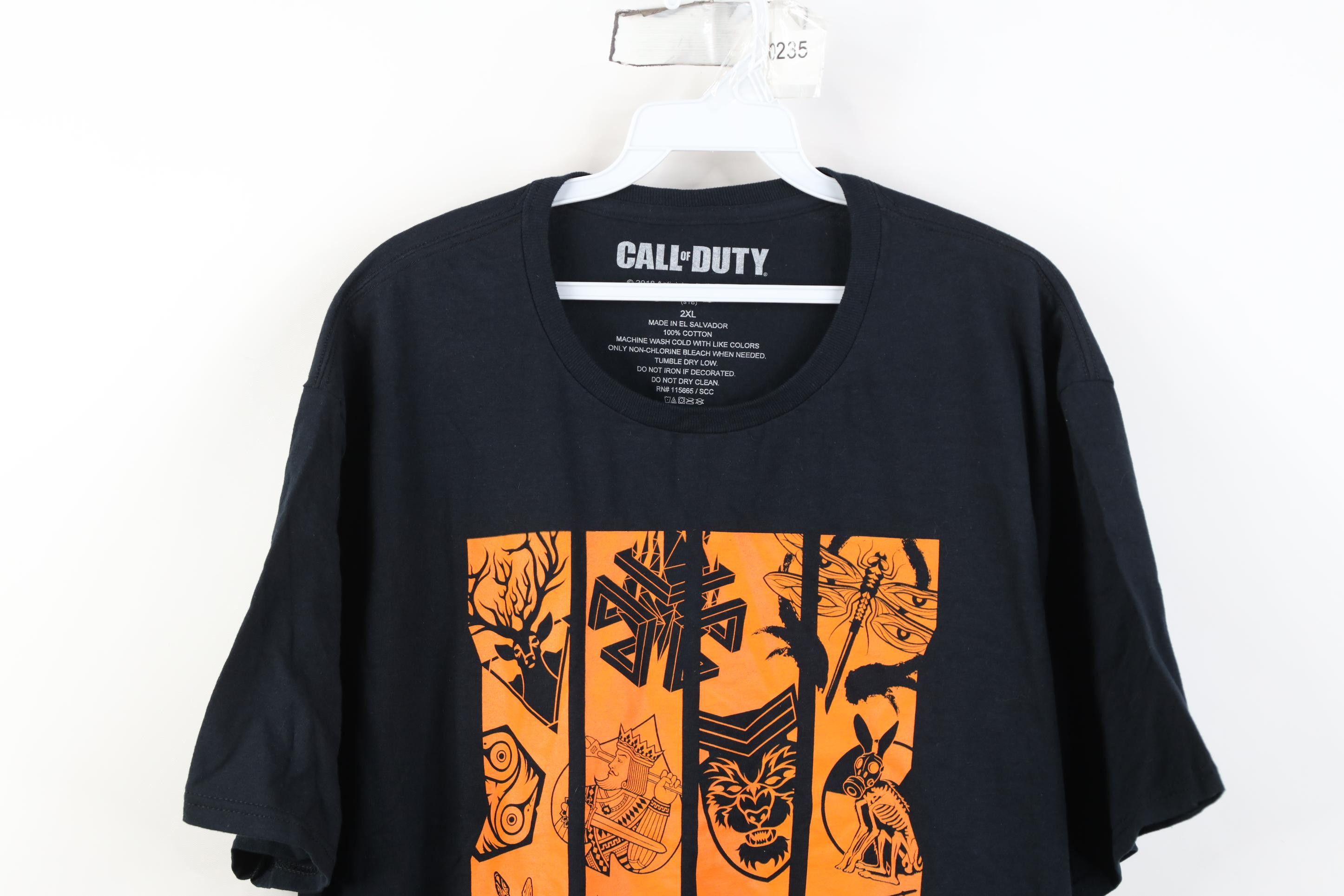 Vintage Deadstock Vintage Y2K Call of Duty Shield Video Game T-Shirt Size US XXL / EU 58 / 5 - 2 Thumbnail