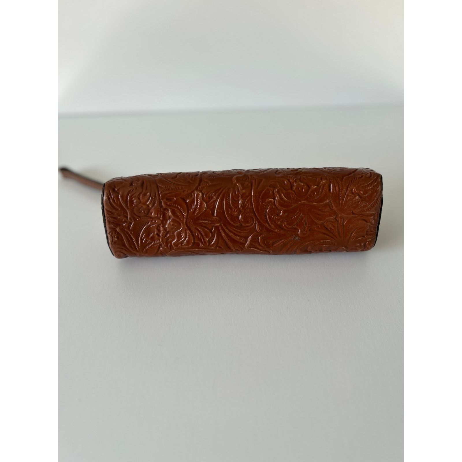Patricia Nash Patricia Nash Embossed Leather Brown Pencil Case Size ONE SIZE - 6 Thumbnail