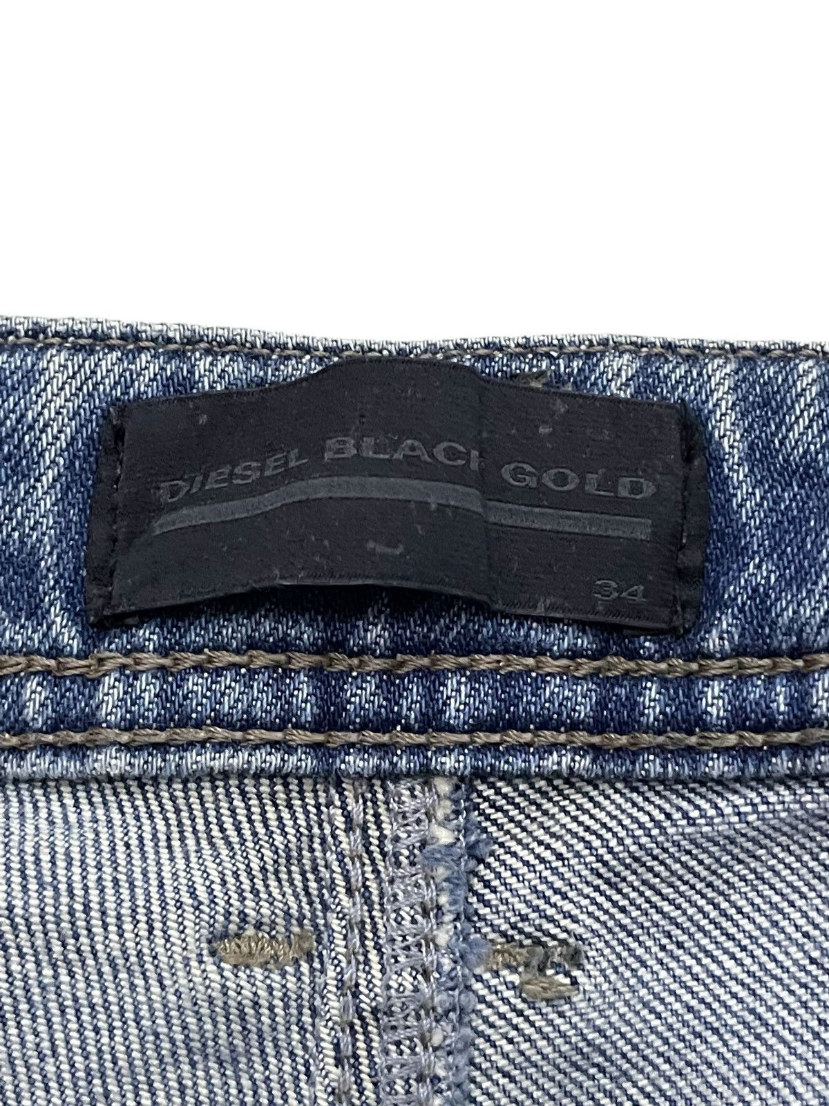 Diesel × Diesel Black Gold Diesel Black Gold Stacked Distressed Heavy Stitched Jeans Size US 34 / EU 50 - 24 Thumbnail