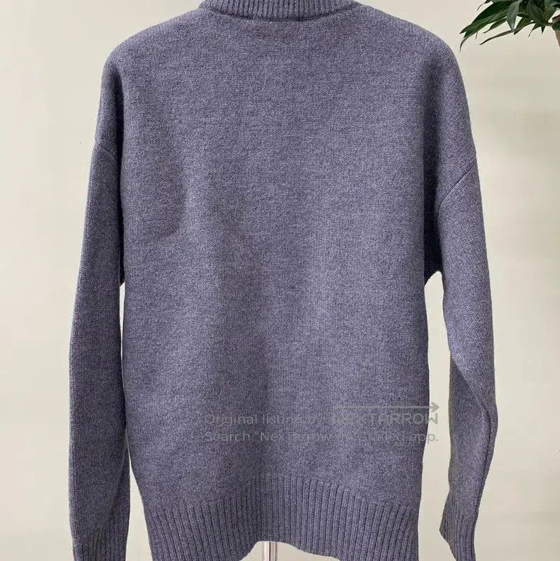 AMI AMI Grey Sweater with Heart Logo . Size US S / EU 44-46 / 1 - 3 Thumbnail