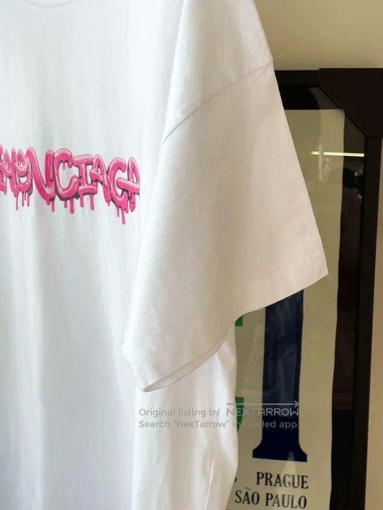 Balenciaga Balenciaga Jelly Dissolve Logo Printed White Short Sleeve Size US M / EU 48-50 / 2 - 5 Thumbnail