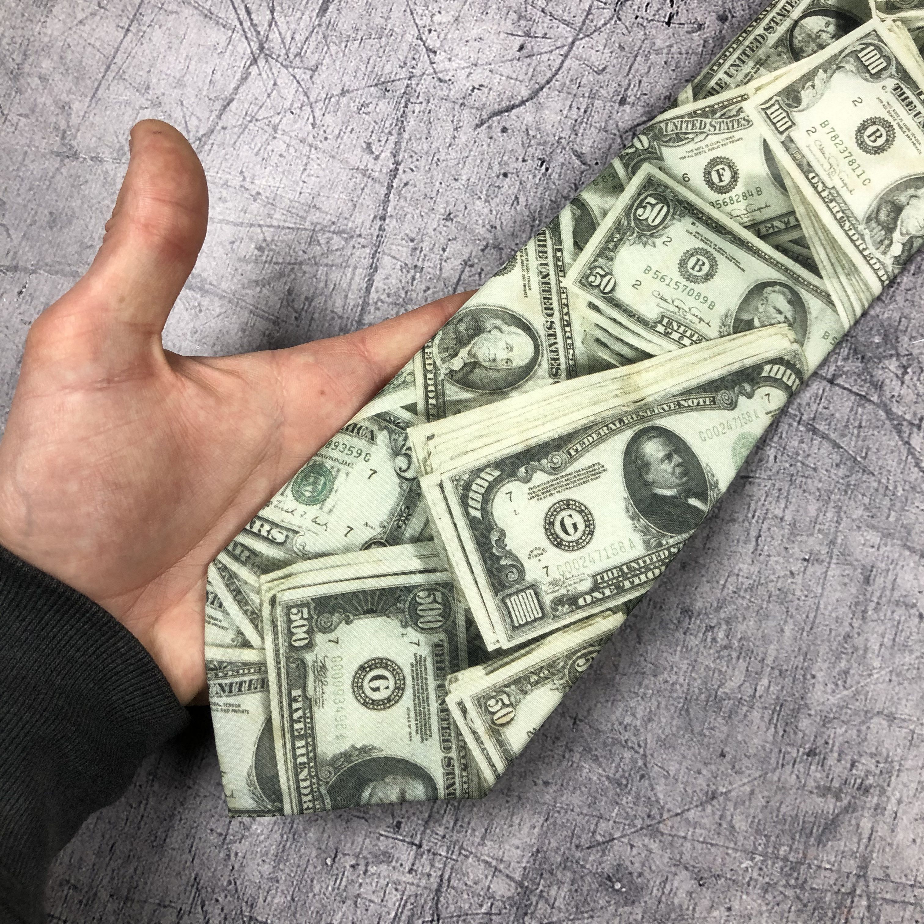 Ralph Marlin Vintage 1994 Ralph Marlin Dirty Dollars Tie Size ONE SIZE - 7 Thumbnail