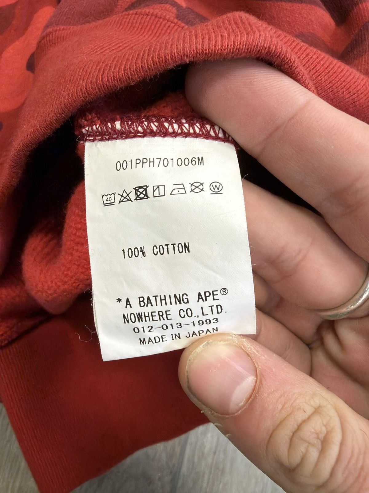 Bape Bape busy camo logo hooded sweatshirt Red Size US M / EU 48-50 / 2 - 7 Thumbnail
